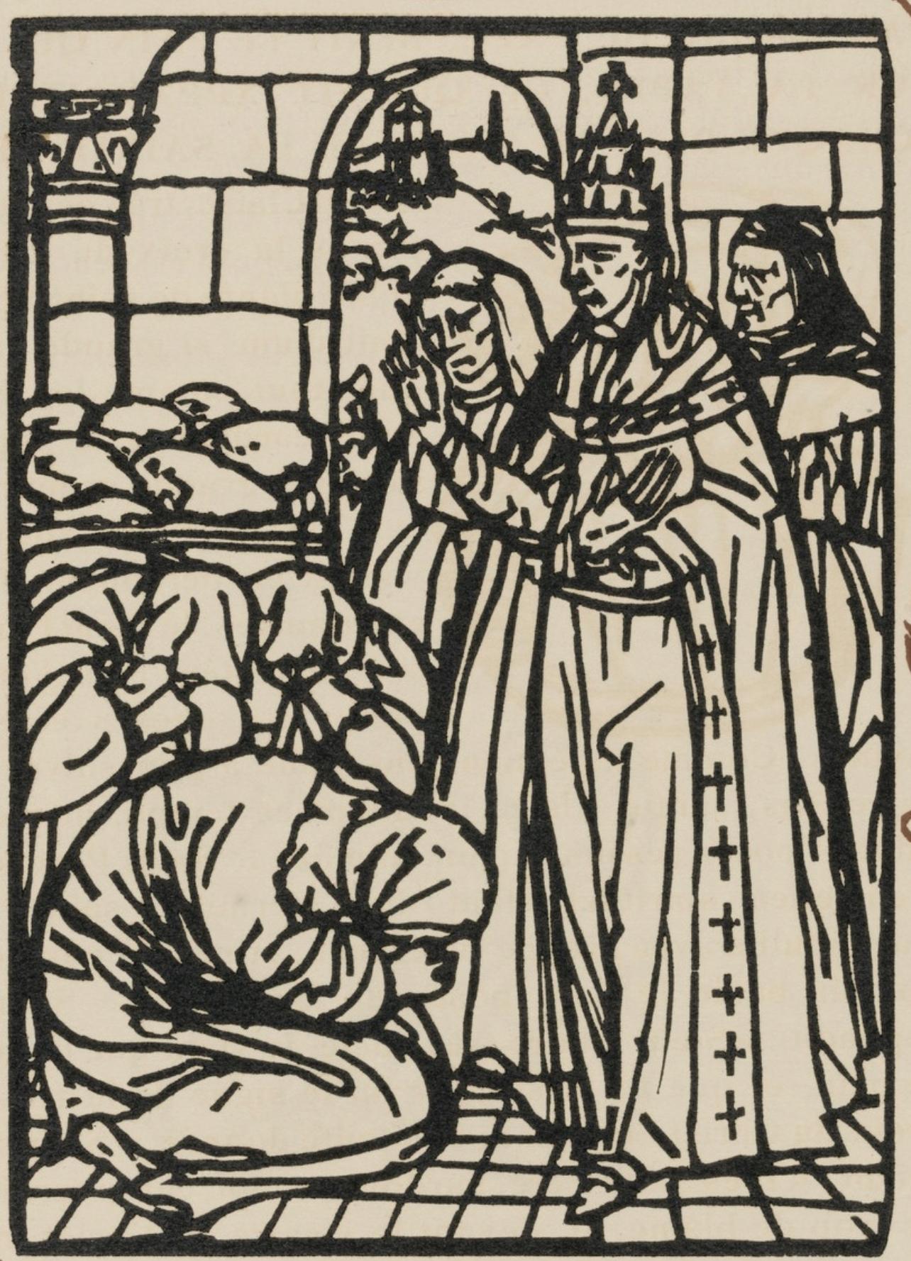 Composición (Morane, N° 100), Les Petites Fleurs de St. Françoise, Émile Bernard - Print de Emile Bernard