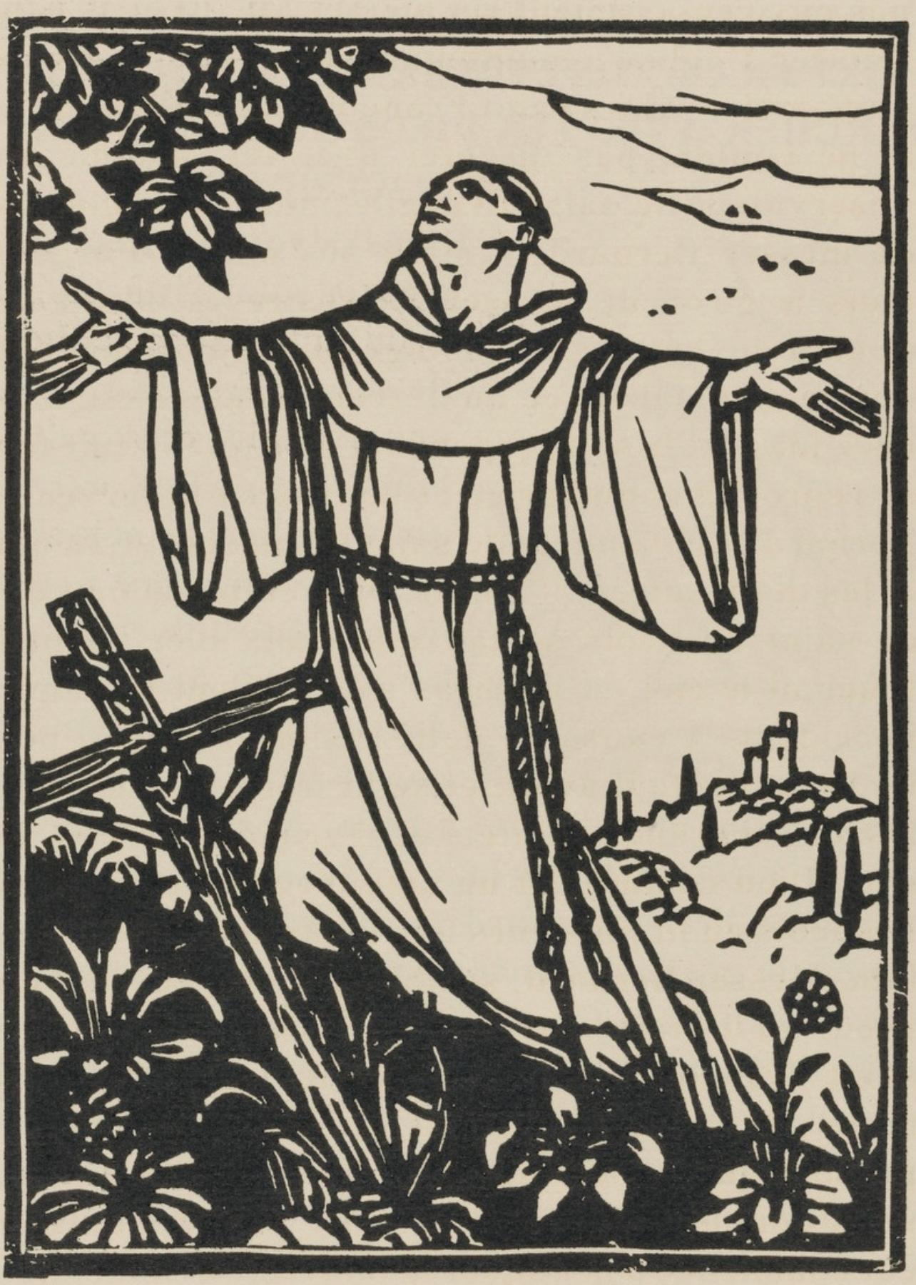 Composition (Morane, n° 100), Les Petites Fleurs de St. Françoise, Émile Bernard - Print de Emile Bernard