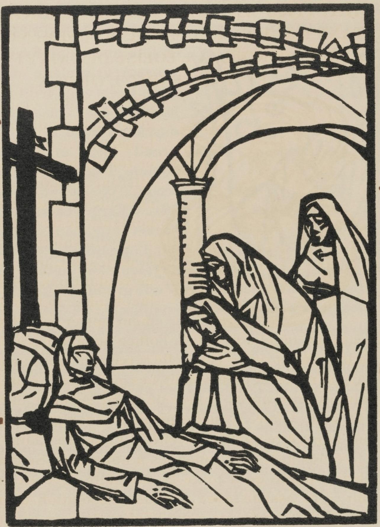 Composition (Morane, N° 100), Les Petites Fleurs de St. Françoise, Émile Bernard - Print by Emile Bernard