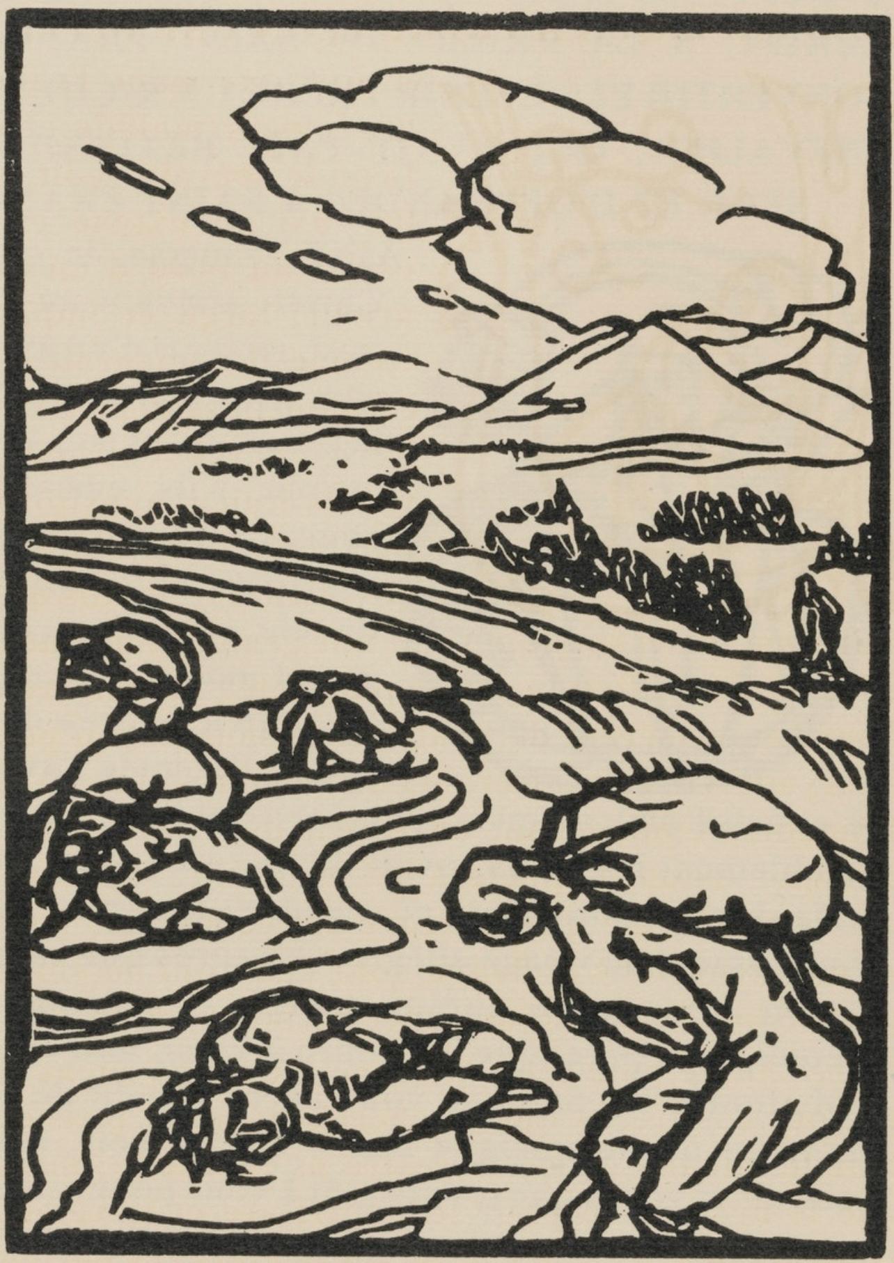 Composition (Morane, N° 100), Les Petites Fleurs de St. Françoise, Émile Bernard - Print by Emile Bernard