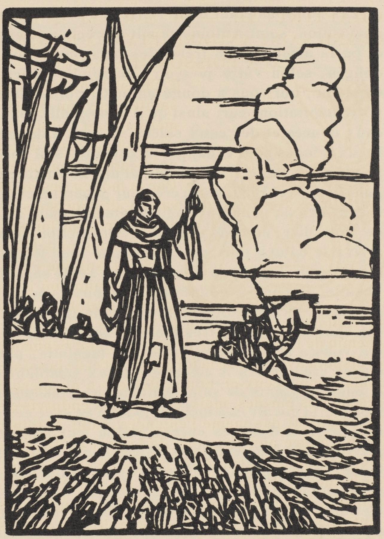 Composition (Morane, N° 100), Les Petites Fleurs de St. Françoise, Émile Bernard - Print by Emile Bernard
