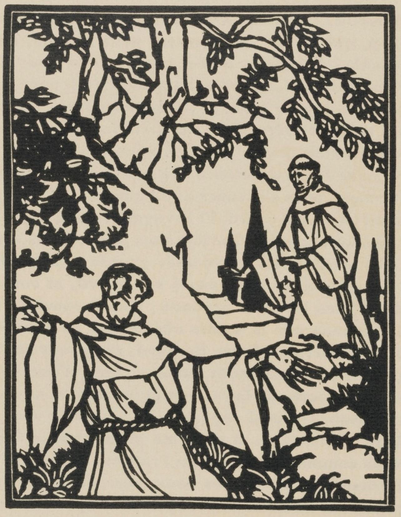 Composition (Morane, N° 100), Les Petites Fleurs de St. Françoise, Émile Bernard - Print by Emile Bernard
