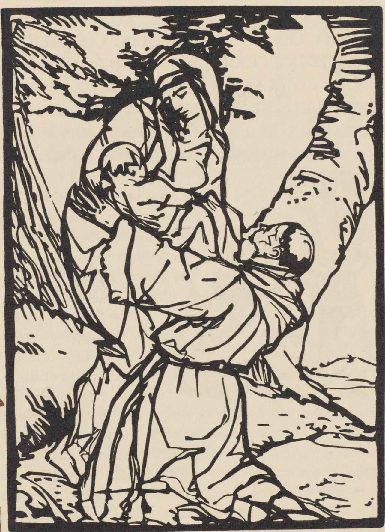 Composition (Morane, N° 100), Les Petites Fleurs de St. Françoise, Émile Bernard - Print by Emile Bernard