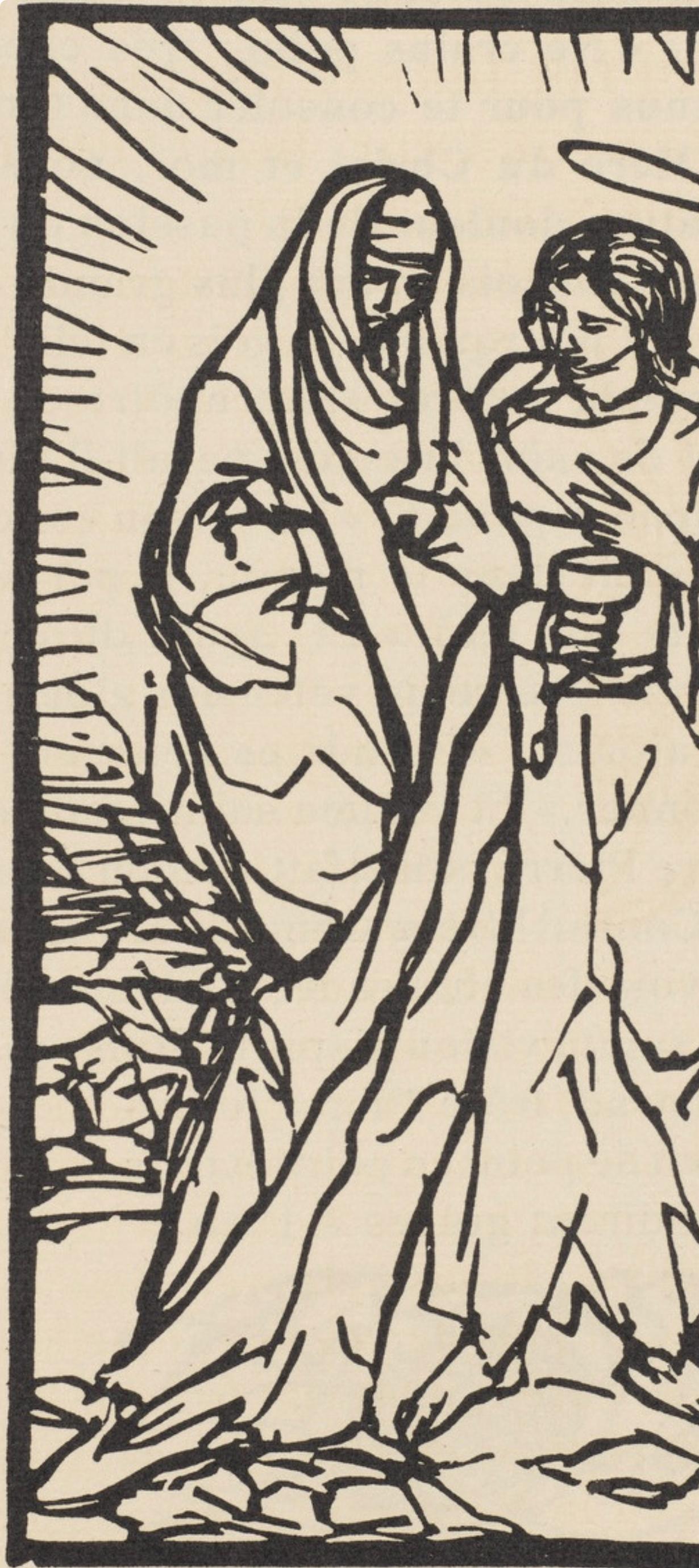 Composición (Morane, N° 100), Les Petites Fleurs de St. Françoise, Émile Bernard - Print de Emile Bernard