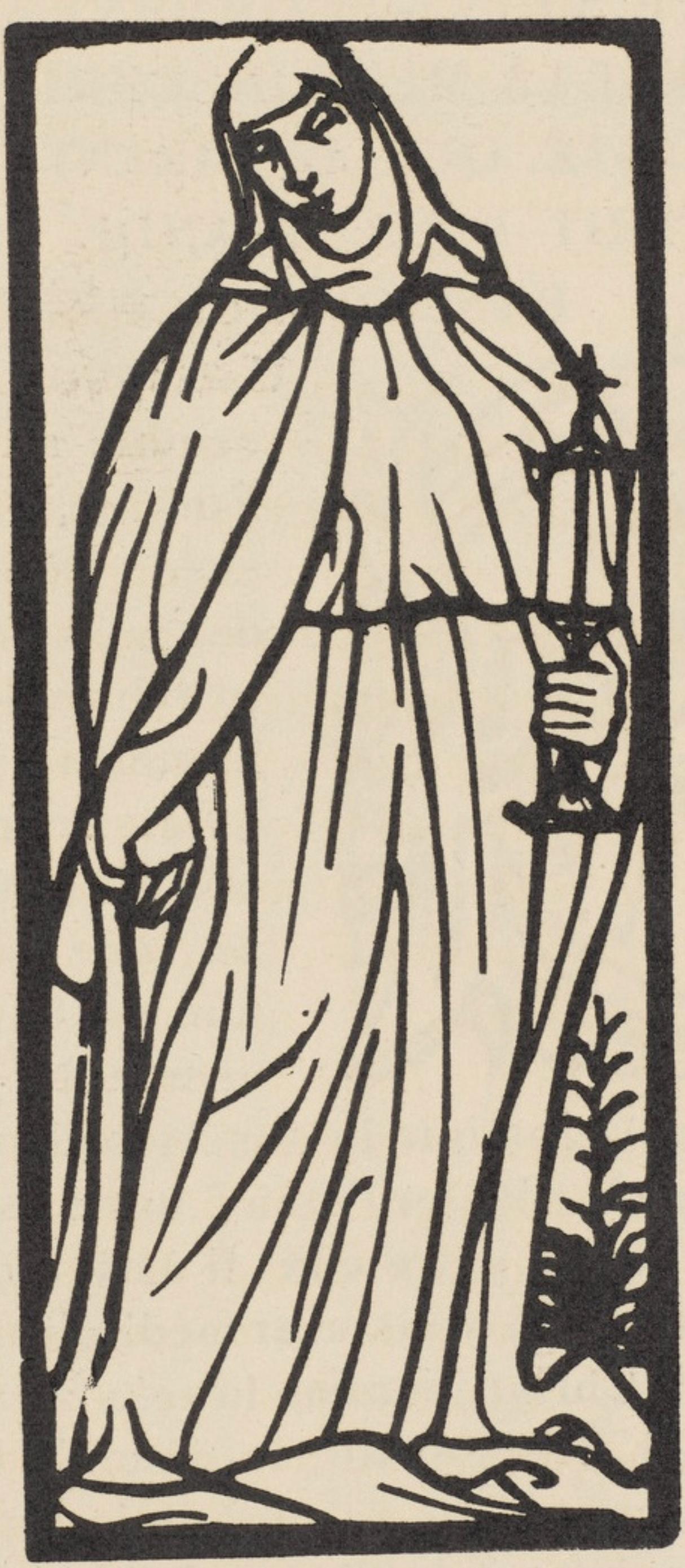 Composición (Morane, N° 100), Les Petites Fleurs de St. Françoise, Émile Bernard - Print de Emile Bernard