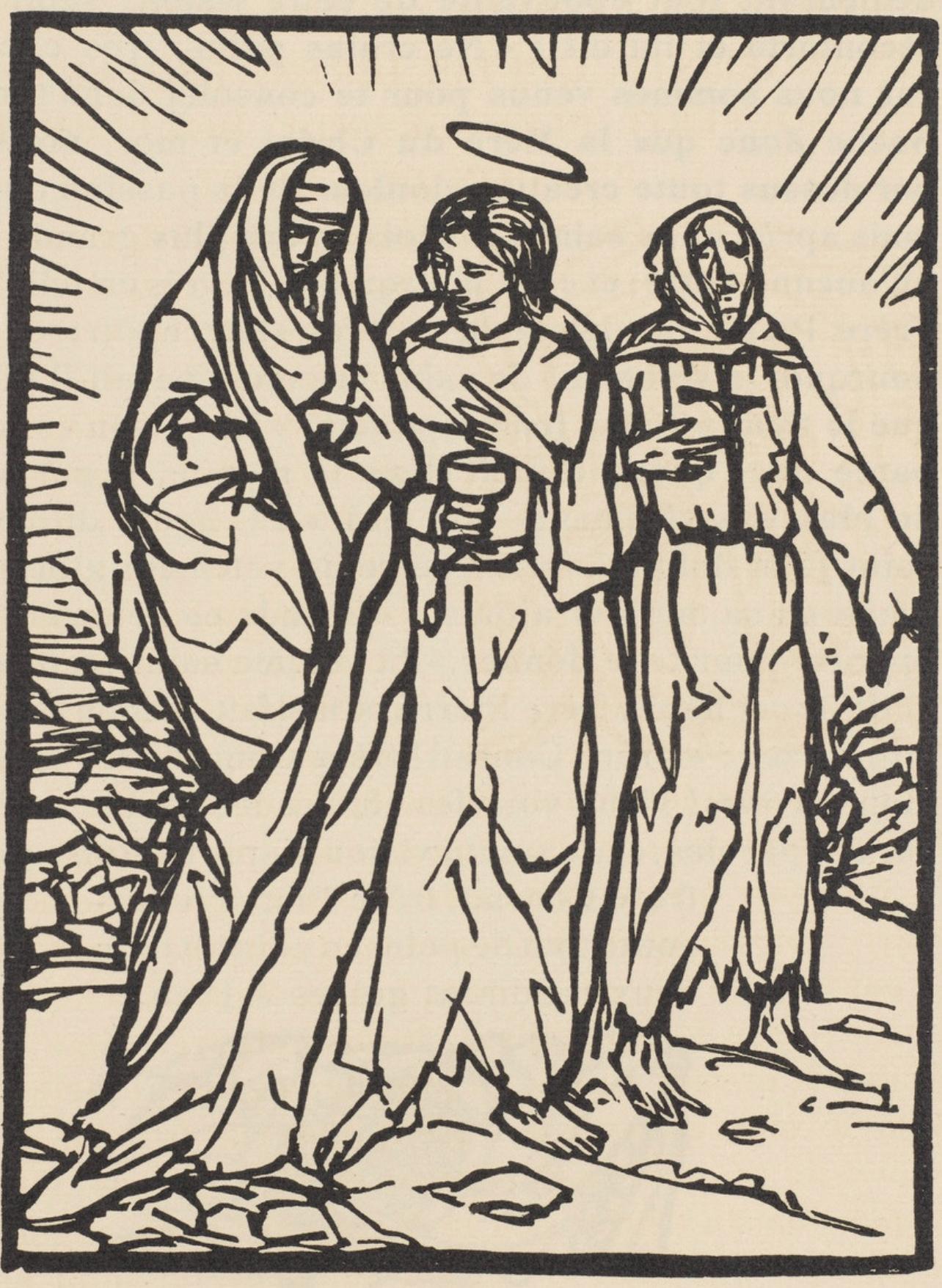 Composition (Morane, N° 100), Les Petites Fleurs de St. Françoise, Émile Bernard - Print by Emile Bernard