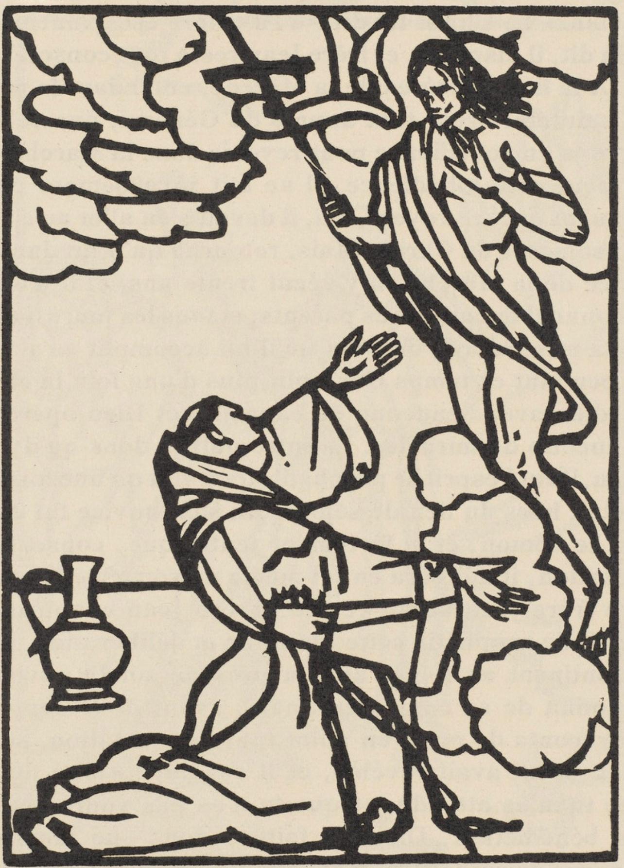 Composition (Morane, N° 100), Les Petites Fleurs de St. Françoise, Émile Bernard - Print by Emile Bernard
