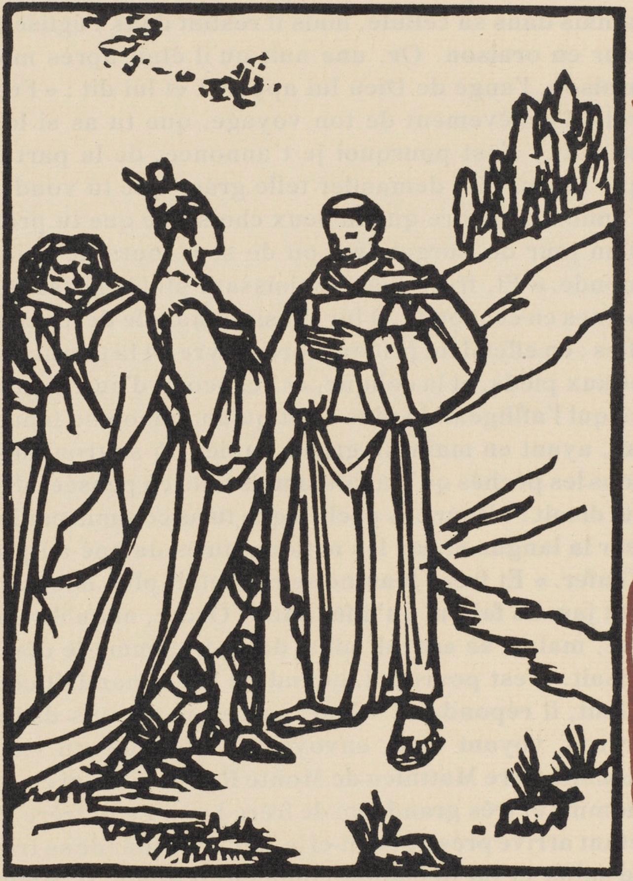 Composition (Morane, N° 100), Les Petites Fleurs de St. Françoise, Émile Bernard - Print by Emile Bernard