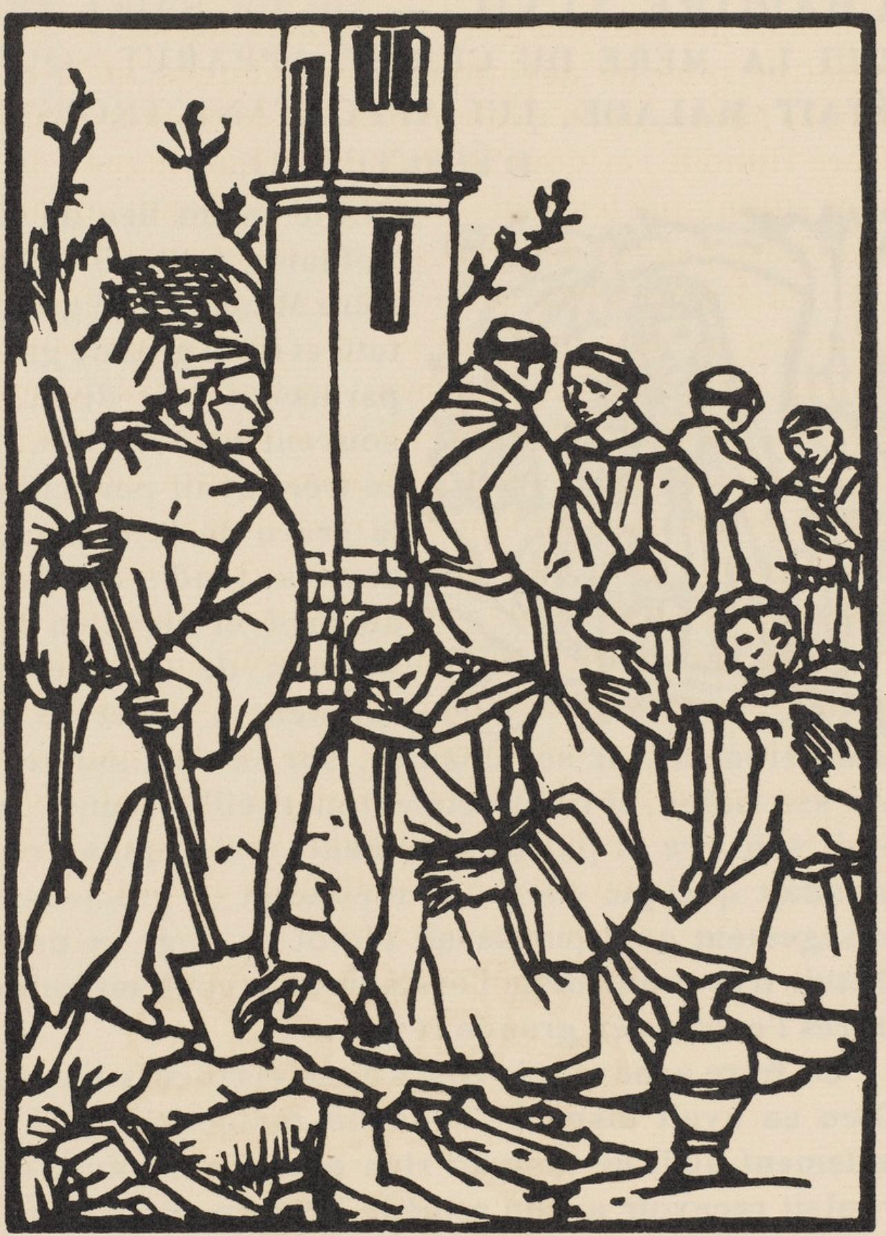 Composition (Morane, n° 100), Les Petites Fleurs de St. Françoise, Émile Bernard - Print de Emile Bernard