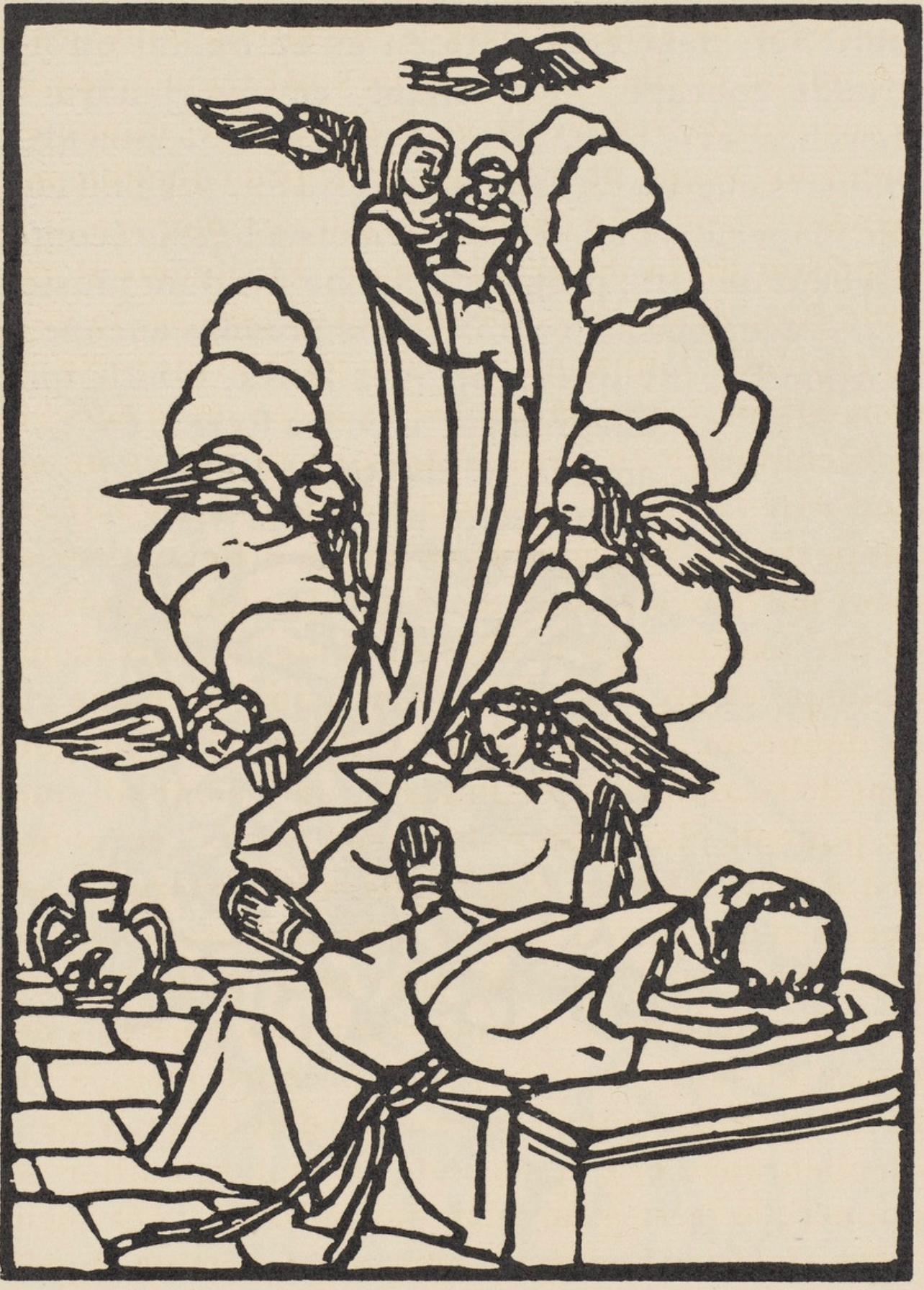 Composition (Morane, N° 100), Les Petites Fleurs de St. Françoise, Émile Bernard - Print by Emile Bernard