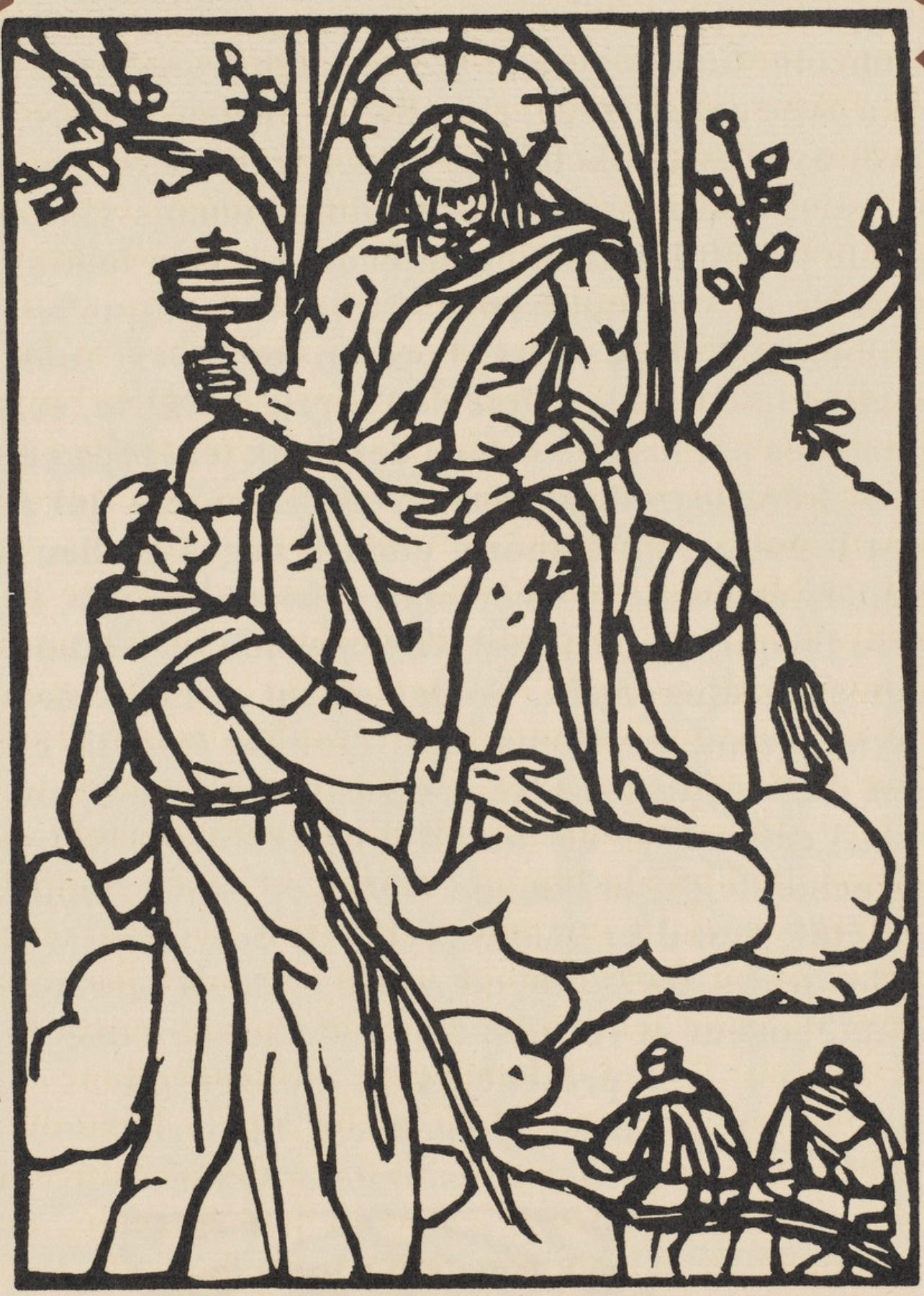 Composition (Morane, N° 100), Les Petites Fleurs de St. Françoise, Émile Bernard - Print by Emile Bernard