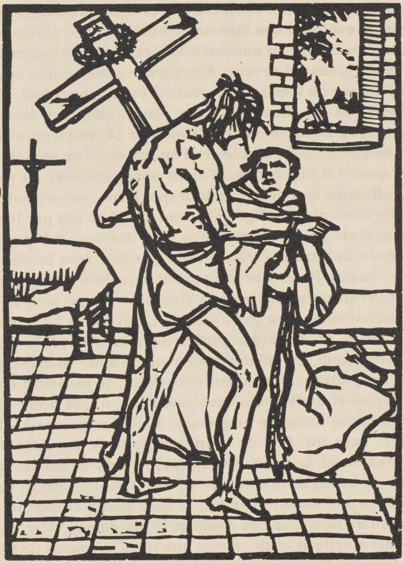 Composition (Morane, N° 100), Les Petites Fleurs de St. Françoise, Émile Bernard - Print by Emile Bernard