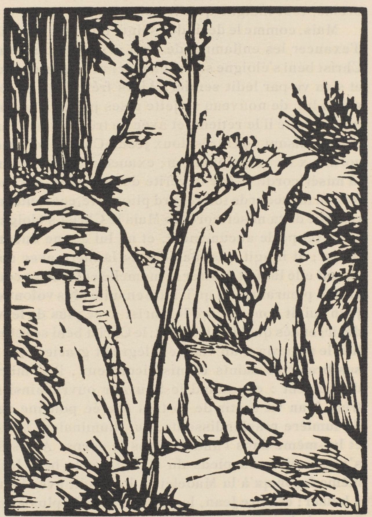 Composition (Morane, N° 100), Les Petites Fleurs de St. Françoise, Émile Bernard - Print by Emile Bernard