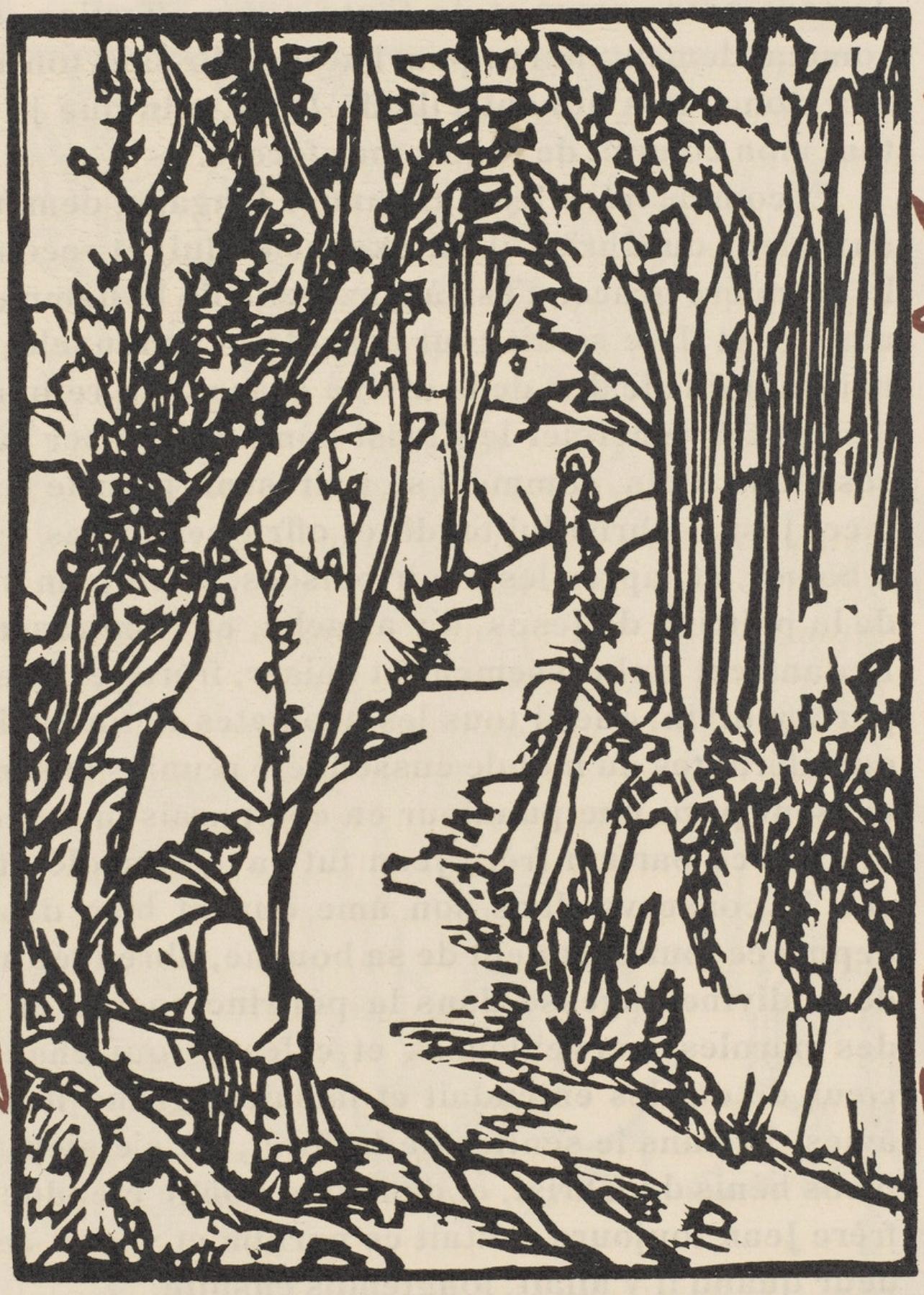 Composition (Morane, N° 100), Les Petites Fleurs de St. Françoise, Émile Bernard - Print by Emile Bernard