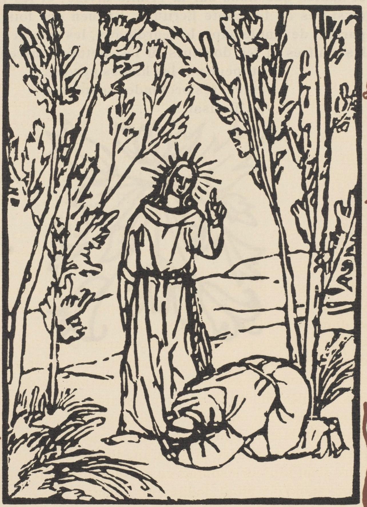 Composition (Morane, N° 100), Les Petites Fleurs de St. Françoise, Émile Bernard - Print by Emile Bernard