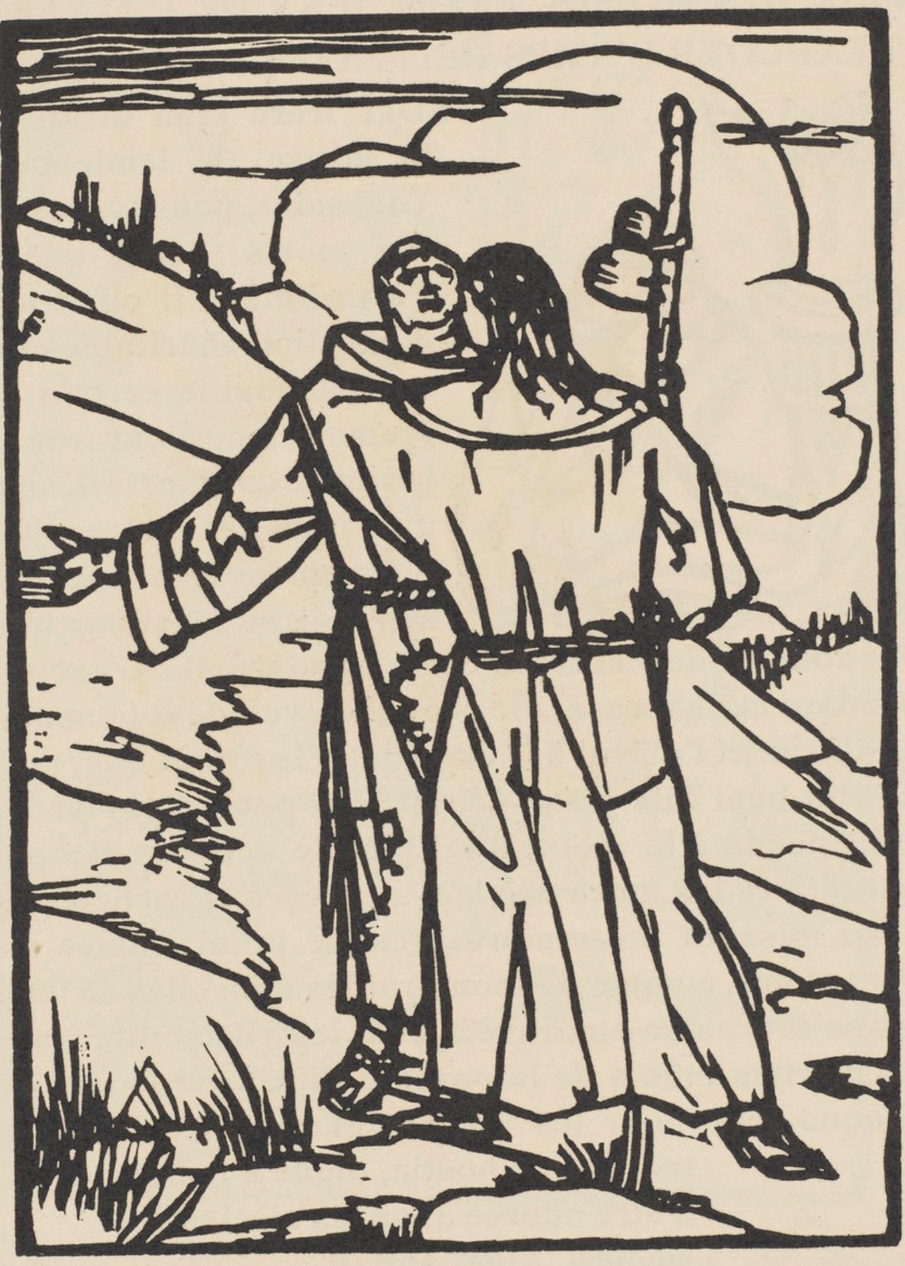 Composition (Morane, N° 100), Les Petites Fleurs de St. Françoise, Émile Bernard - Print by Emile Bernard