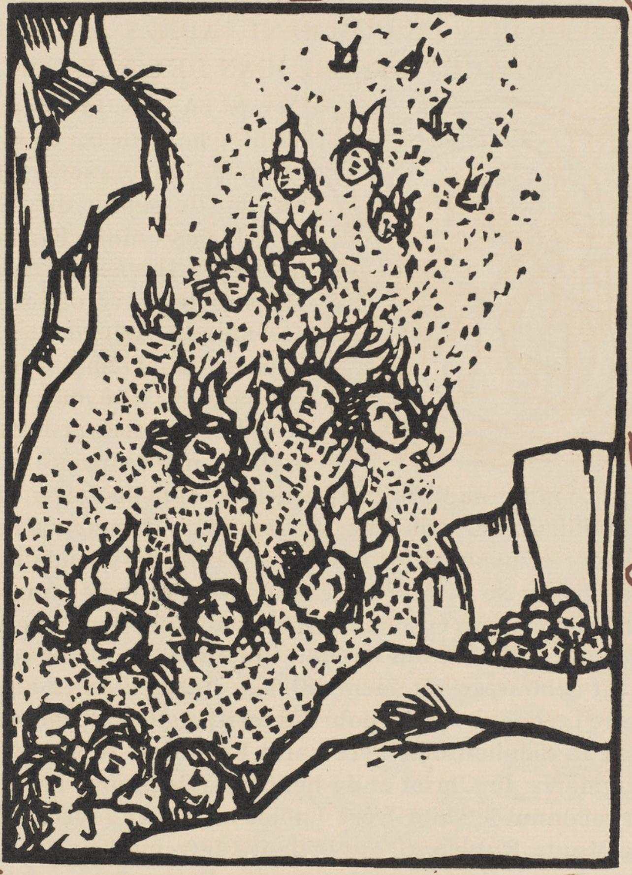 Composition (Morane, N° 100), Les Petites Fleurs de St. Françoise, Émile Bernard - Print by Emile Bernard