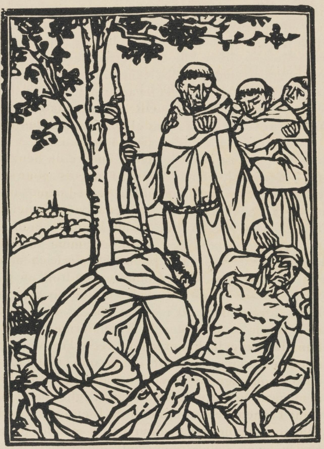 Composizione (Morane, N° 100), Les Petites Fleurs de St. Françoise, Émile Bernard - Print di Emile Bernard