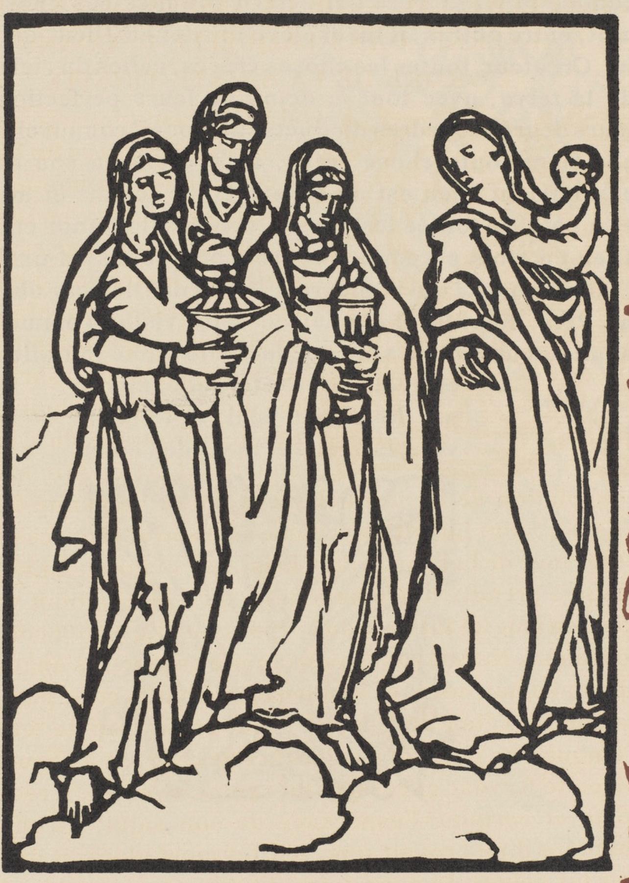 Composition (Morane, N° 100), Les Petites Fleurs de St. Françoise, Émile Bernard - Print by Emile Bernard