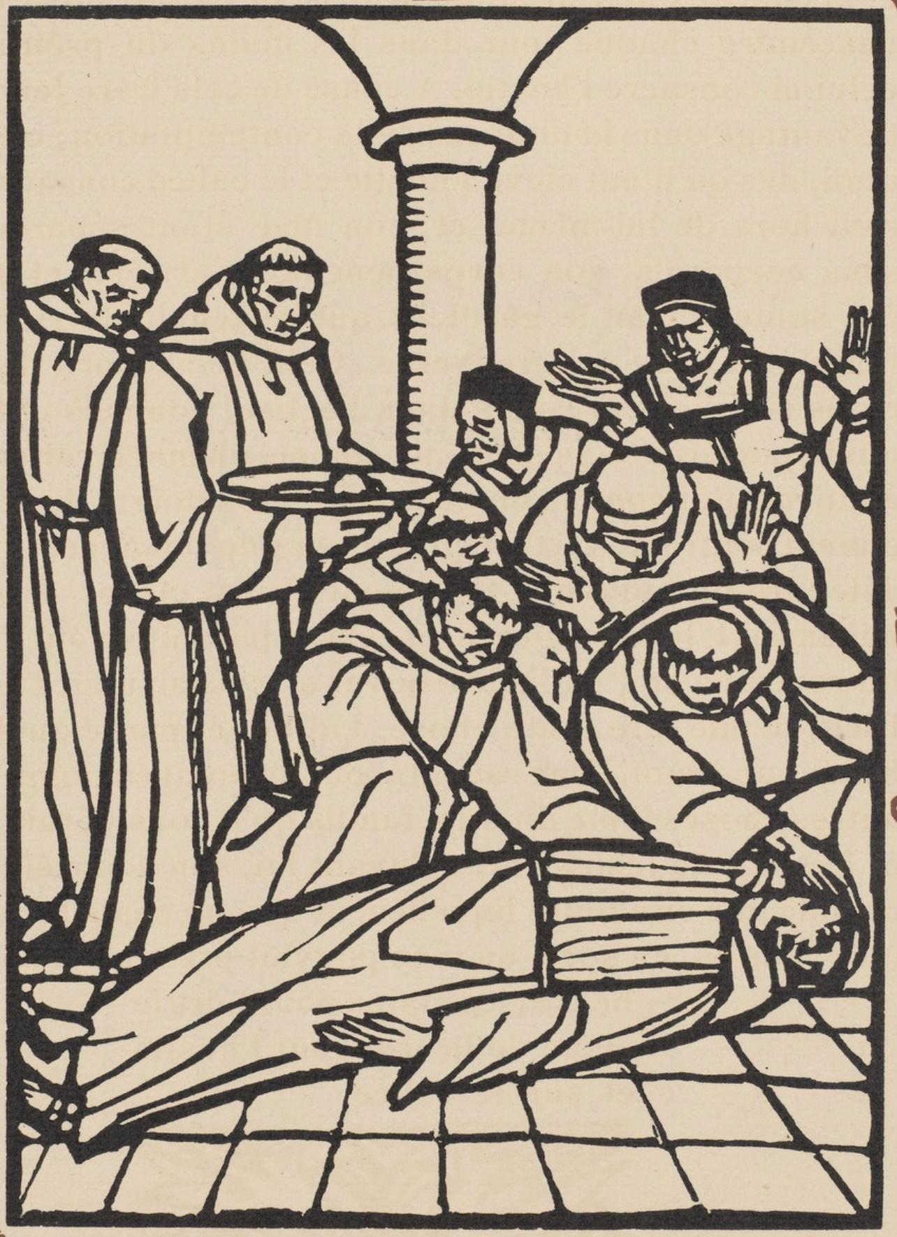 Composition (Morane, n° 100), Les Petites Fleurs de St. Françoise, Émile Bernard - Print de Emile Bernard