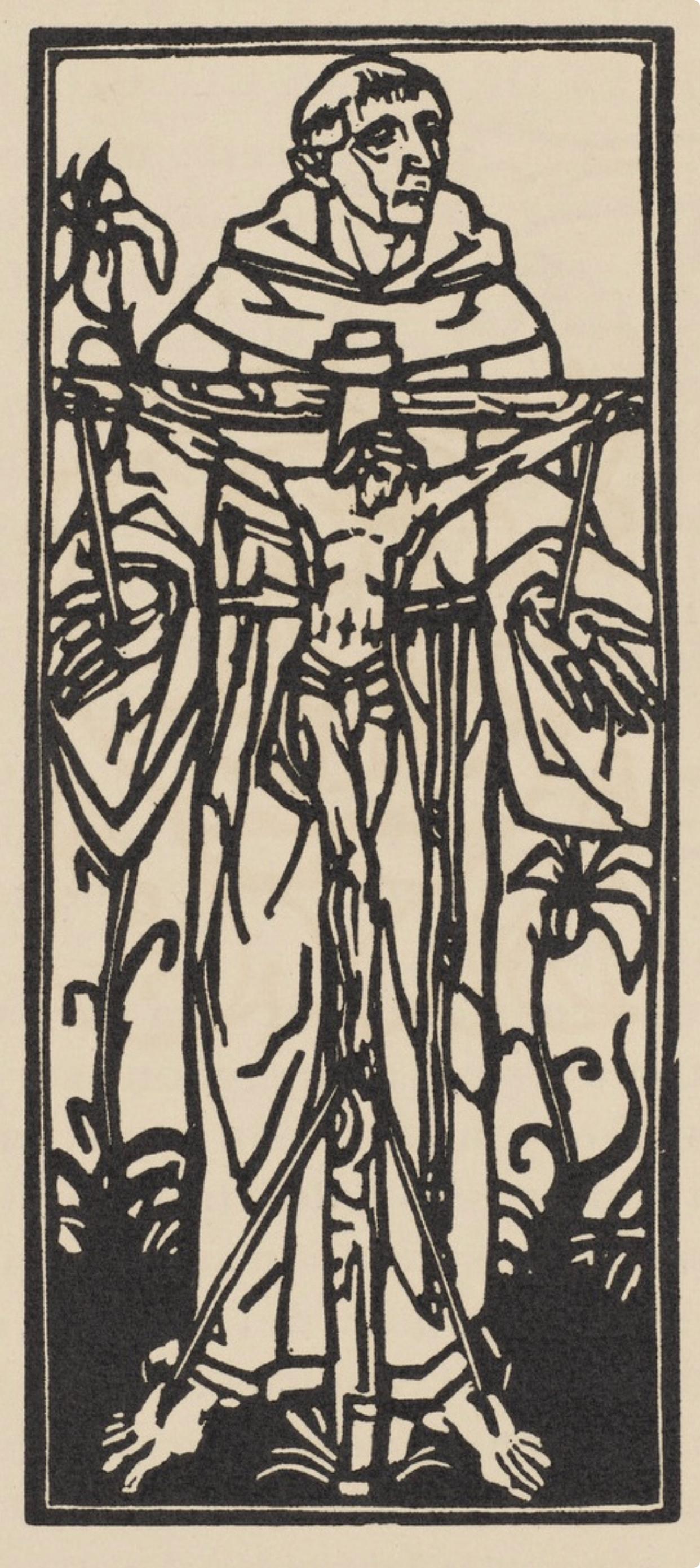 Composition (Morane, N° 100), Les Petites Fleurs de St. Françoise, Émile Bernard - Print by Emile Bernard