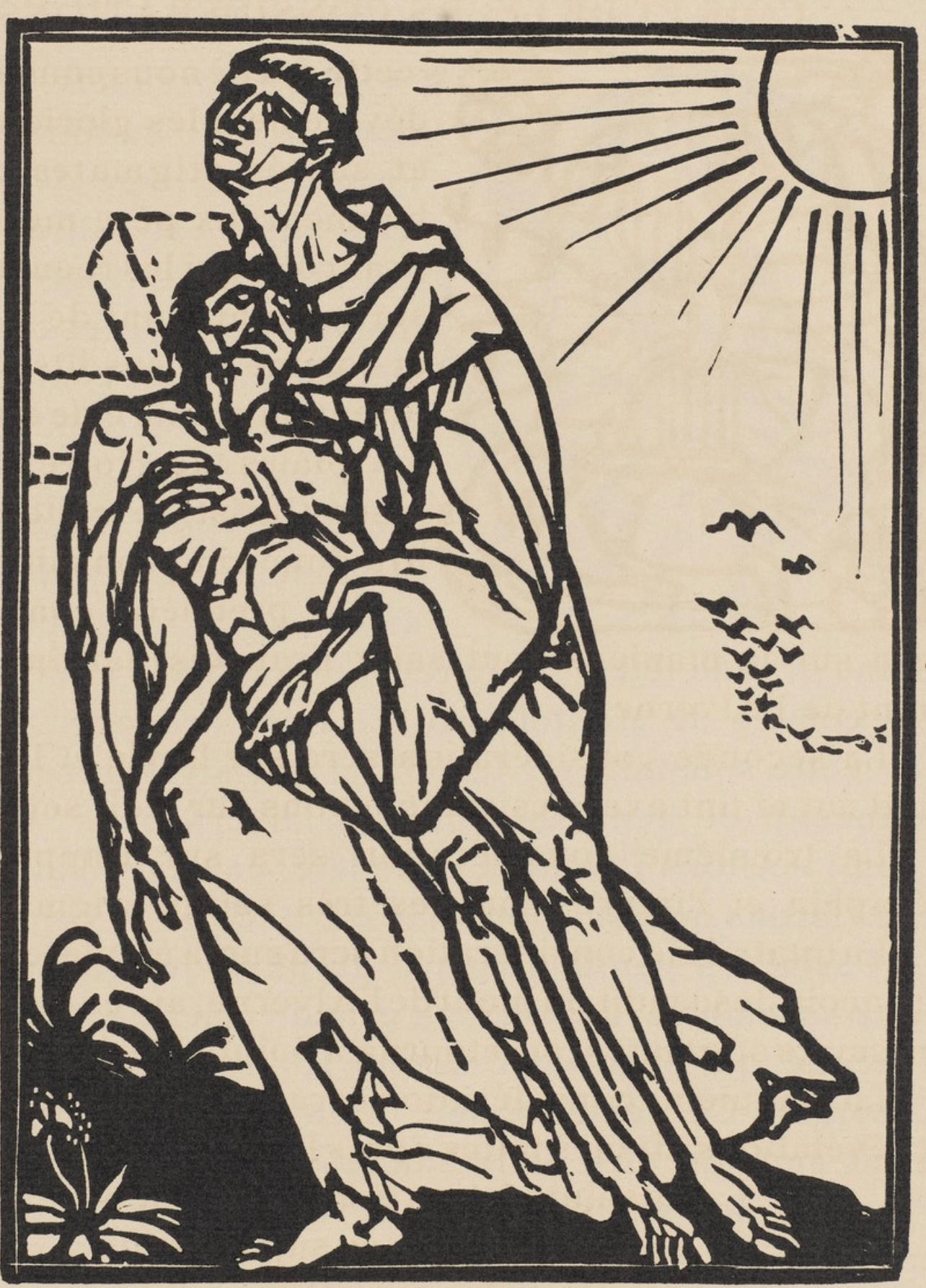 Composition (Morane, N° 100), Les Petites Fleurs de St. Françoise, Émile Bernard - Print by Emile Bernard