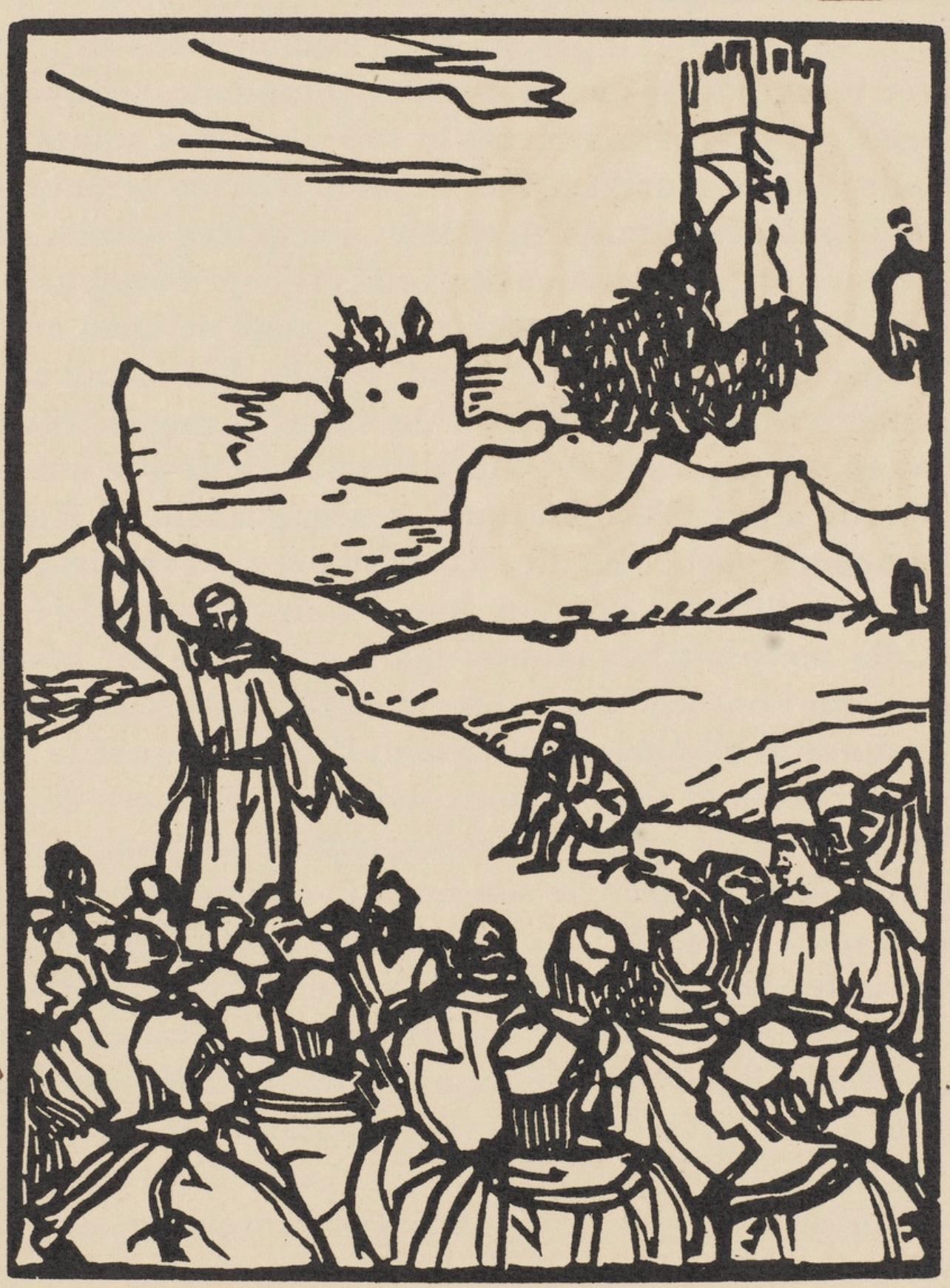 Composition (Morane, N° 100), Les Petites Fleurs de St. Françoise, Émile Bernard - Print by Emile Bernard