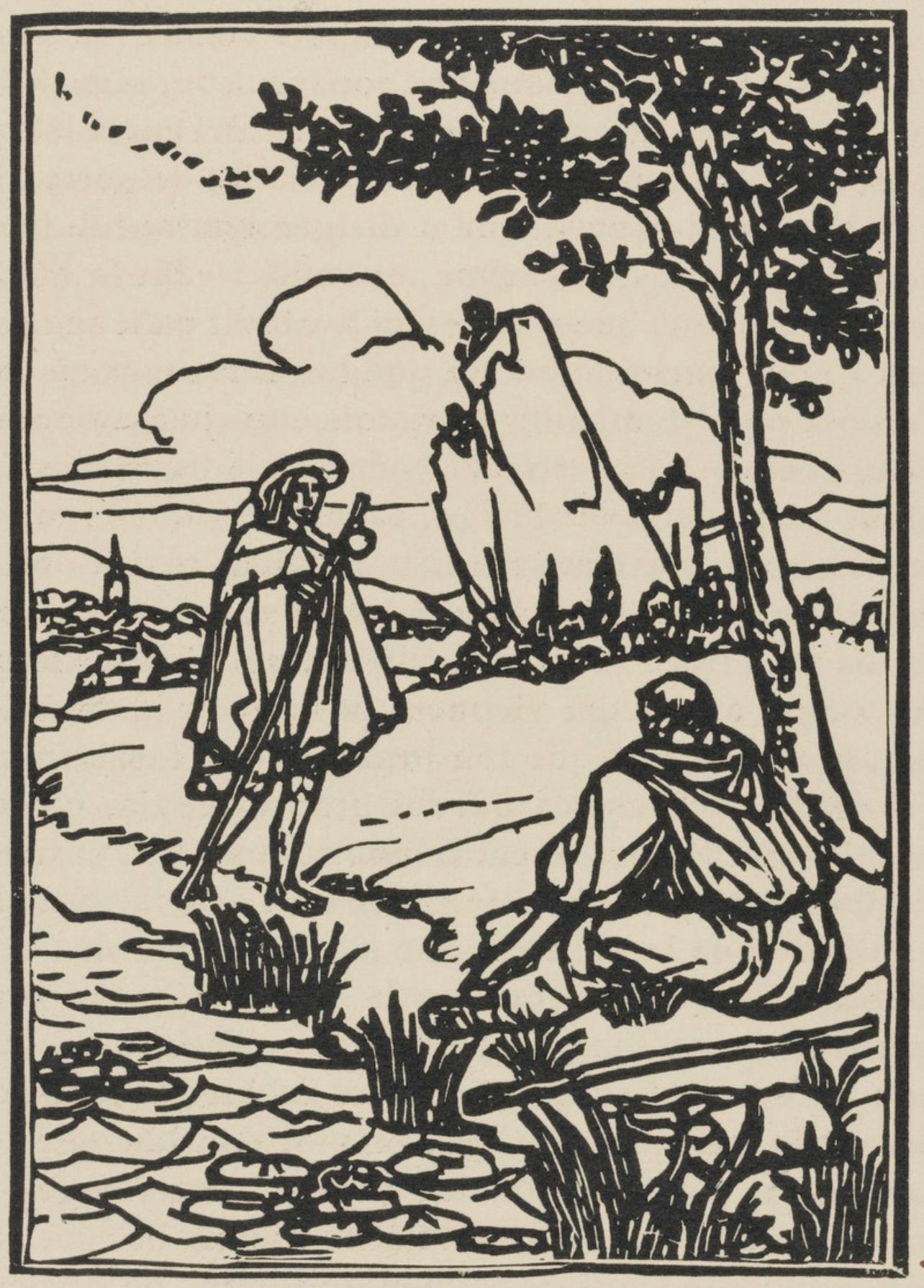 Composition (Morane, N° 100), Les Petites Fleurs de St. Françoise, Émile Bernard - Print by Emile Bernard