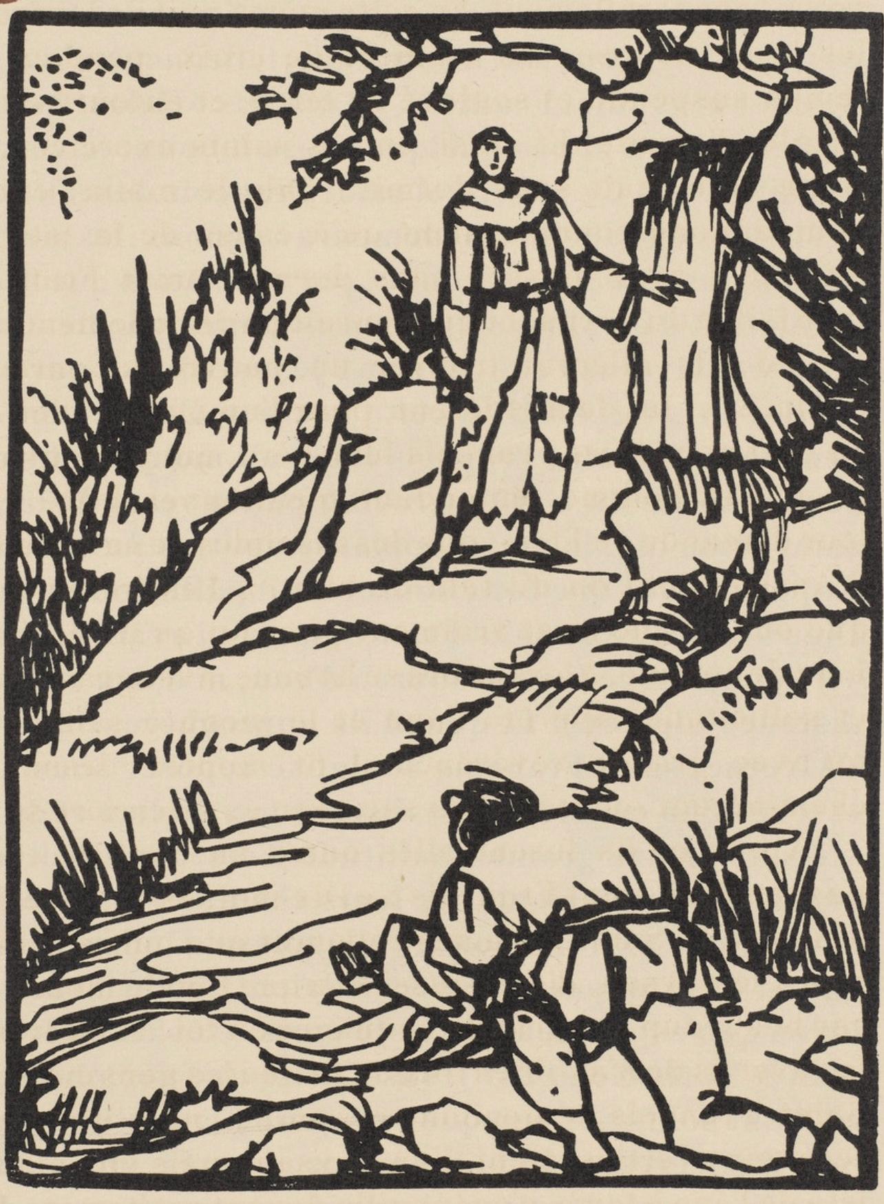 Composition (Morane, N° 100), Les Petites Fleurs de St. Françoise, Émile Bernard - Print by Emile Bernard