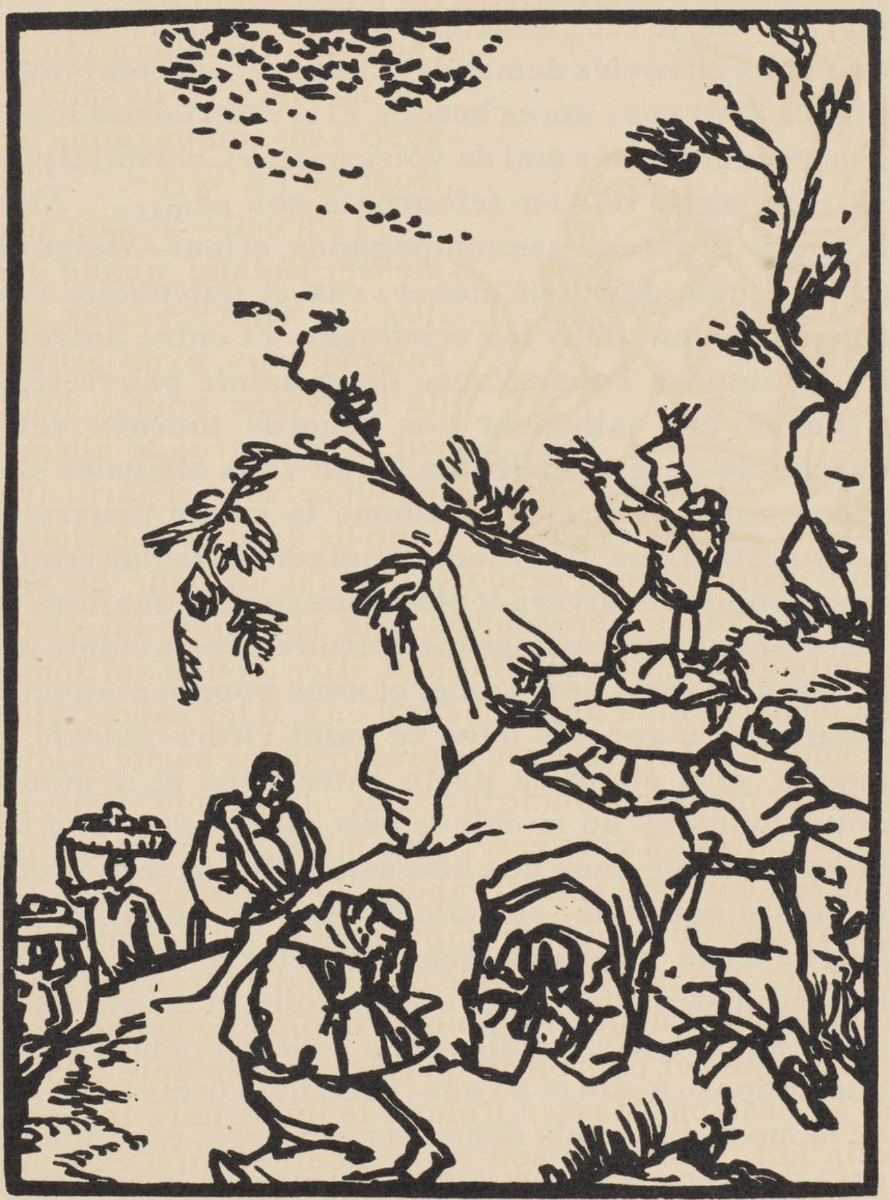Composition (Morane, N° 100), Les Petites Fleurs de St. Françoise, Émile Bernard - Print by Emile Bernard