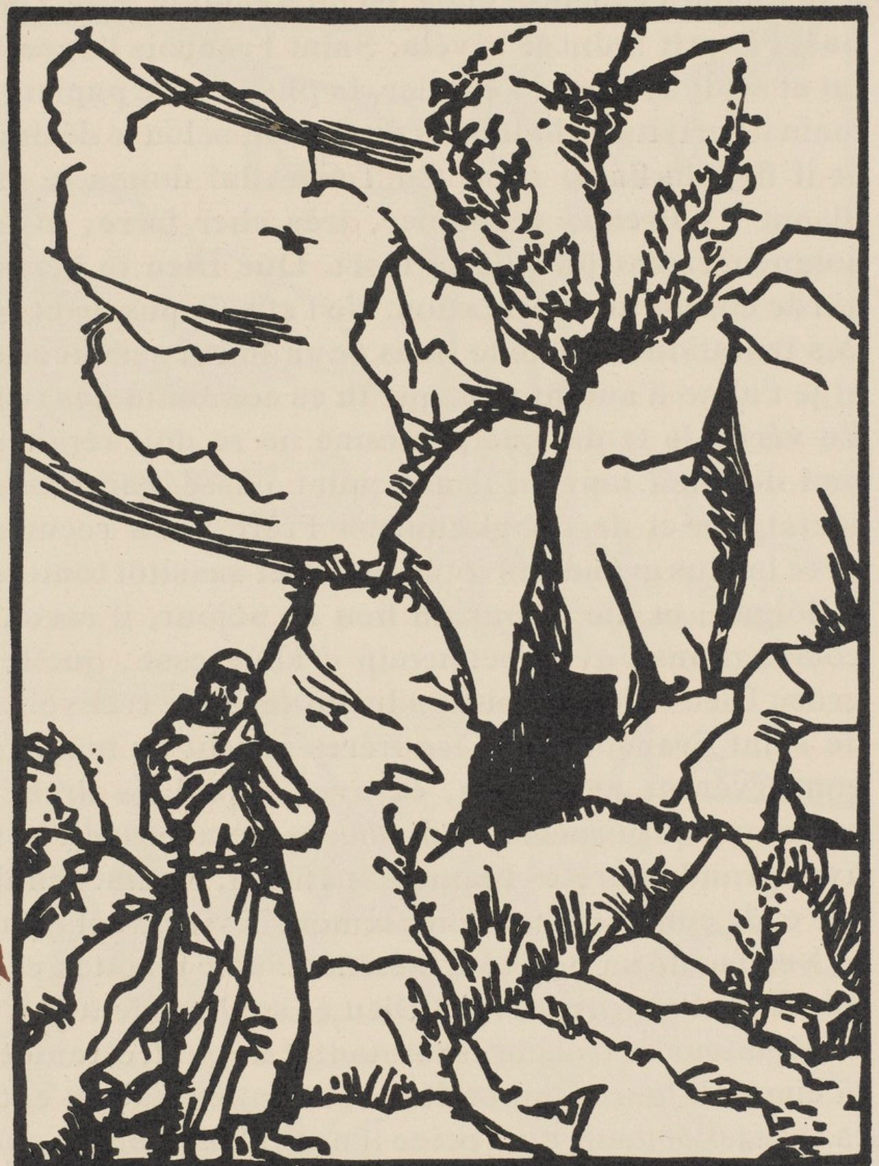 Composition (Morane, N° 100), Les Petites Fleurs de St. Françoise, Émile Bernard - Print by Emile Bernard