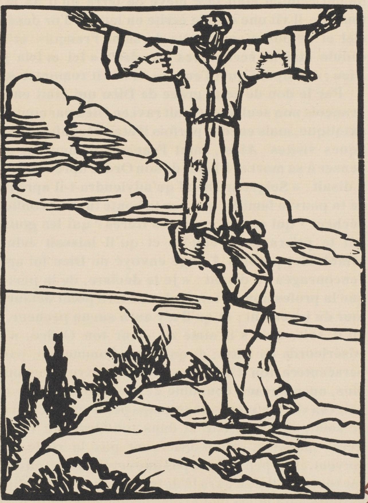 Composition (Morane, N° 100), Les Petites Fleurs de St. Françoise, Émile Bernard - Print by Emile Bernard