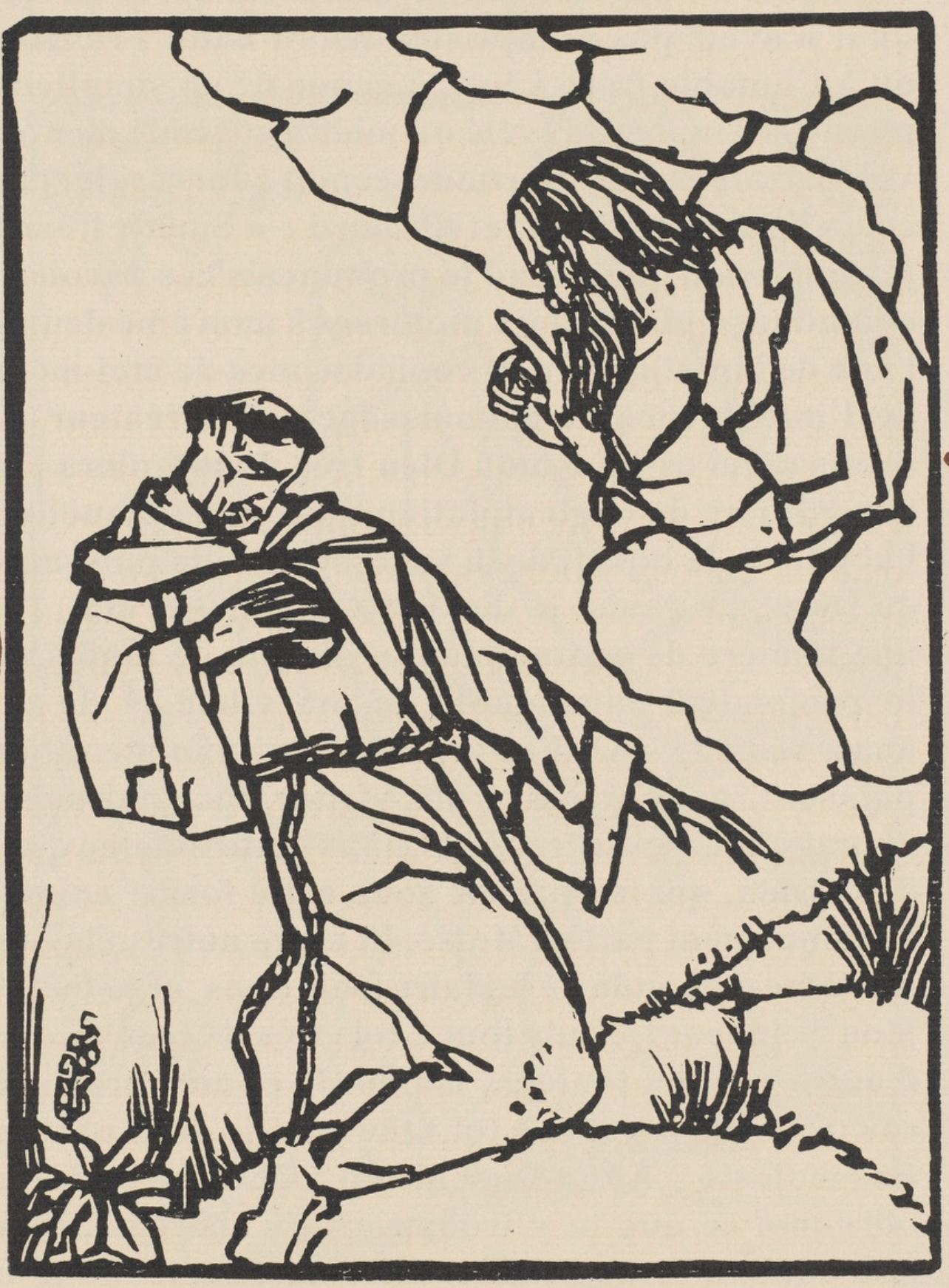 Composition (Morane, N° 100), Les Petites Fleurs de St. Françoise, Émile Bernard - Print by Emile Bernard