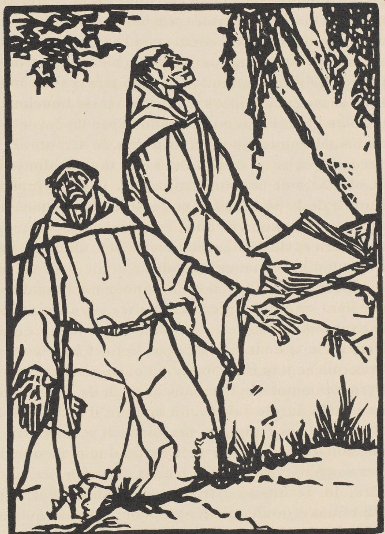 Composition (Morane, N° 100), Les Petites Fleurs de St. Françoise, Émile Bernard - Print by Emile Bernard