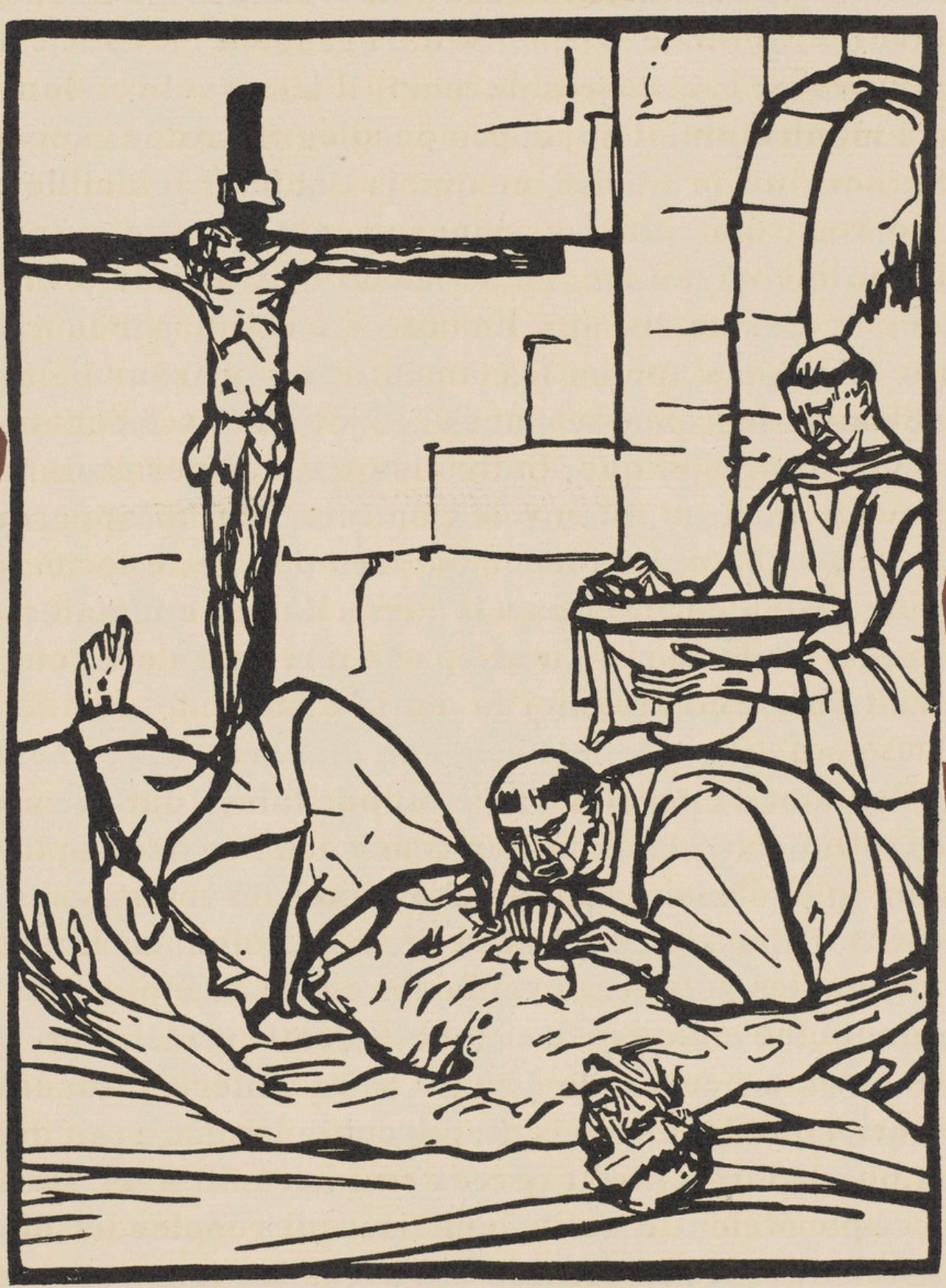 Composición (Morane, N° 100), Les Petites Fleurs de St. Françoise, Émile Bernard - Print de Emile Bernard