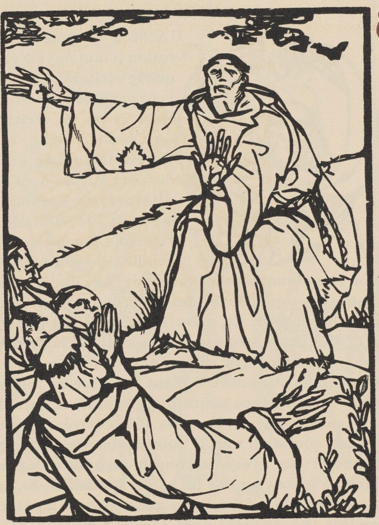 Composición (Morane, N° 100), Les Petites Fleurs de St. Françoise, Émile Bernard - Print de Emile Bernard
