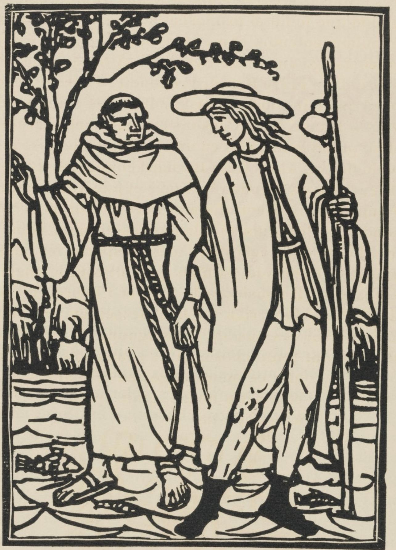 Composition (Morane, N° 100), Les Petites Fleurs de St. Françoise, Émile Bernard - Print by Emile Bernard