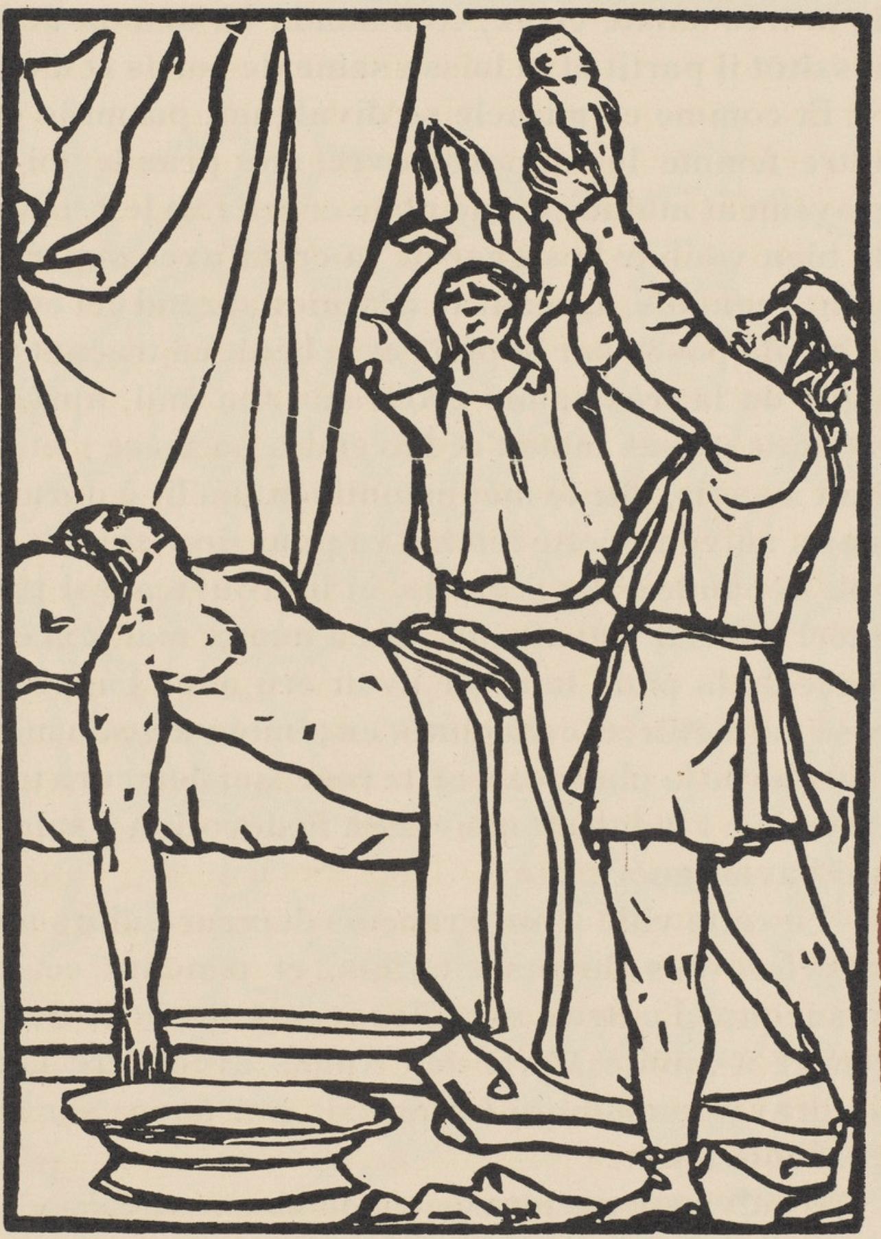 Composition (Morane, n° 100), Les Petites Fleurs de St. Françoise, Émile Bernard - Print de Emile Bernard