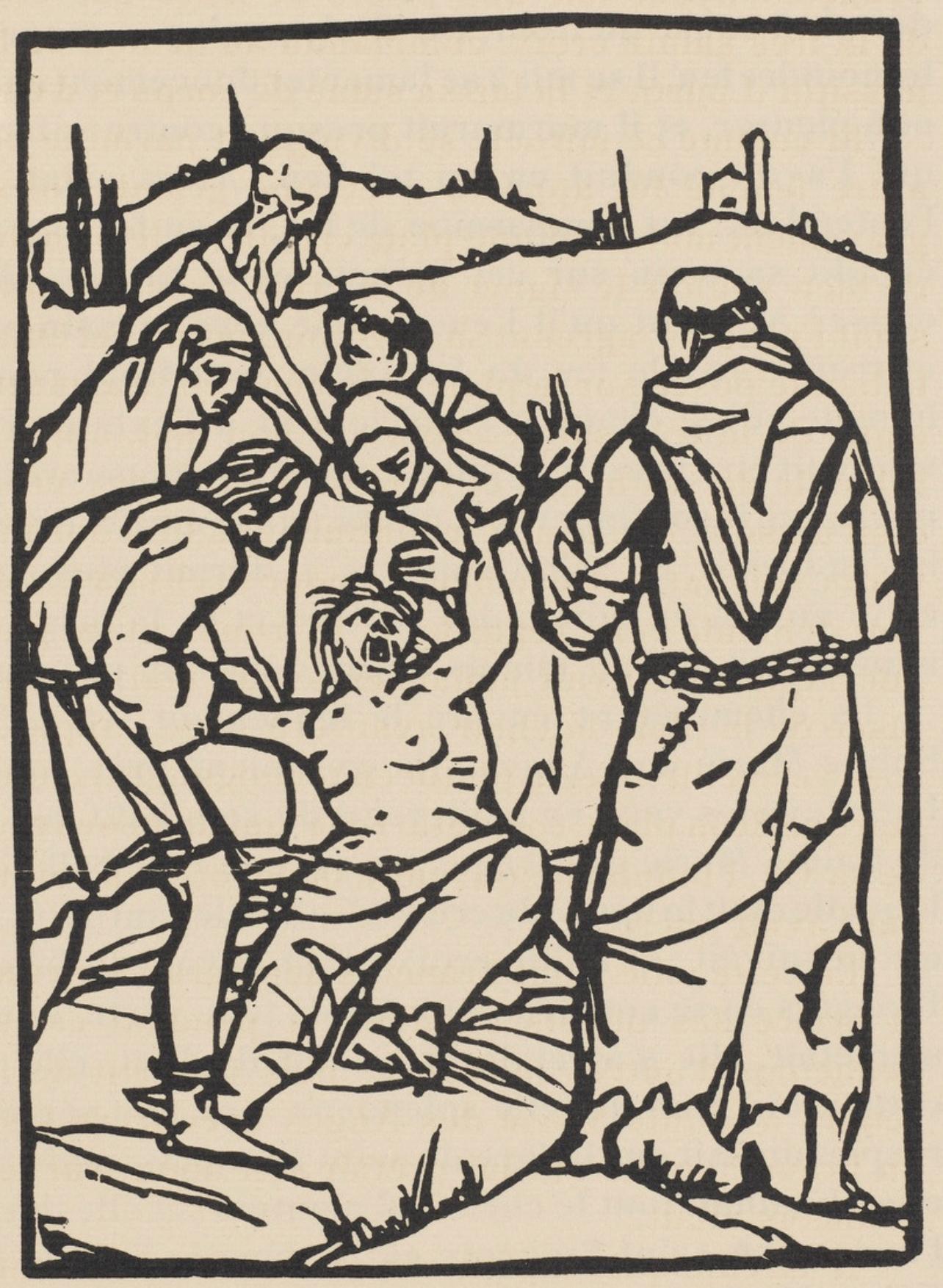 Composition (Morane, N° 100), Les Petites Fleurs de St. Françoise, Émile Bernard - Print by Emile Bernard