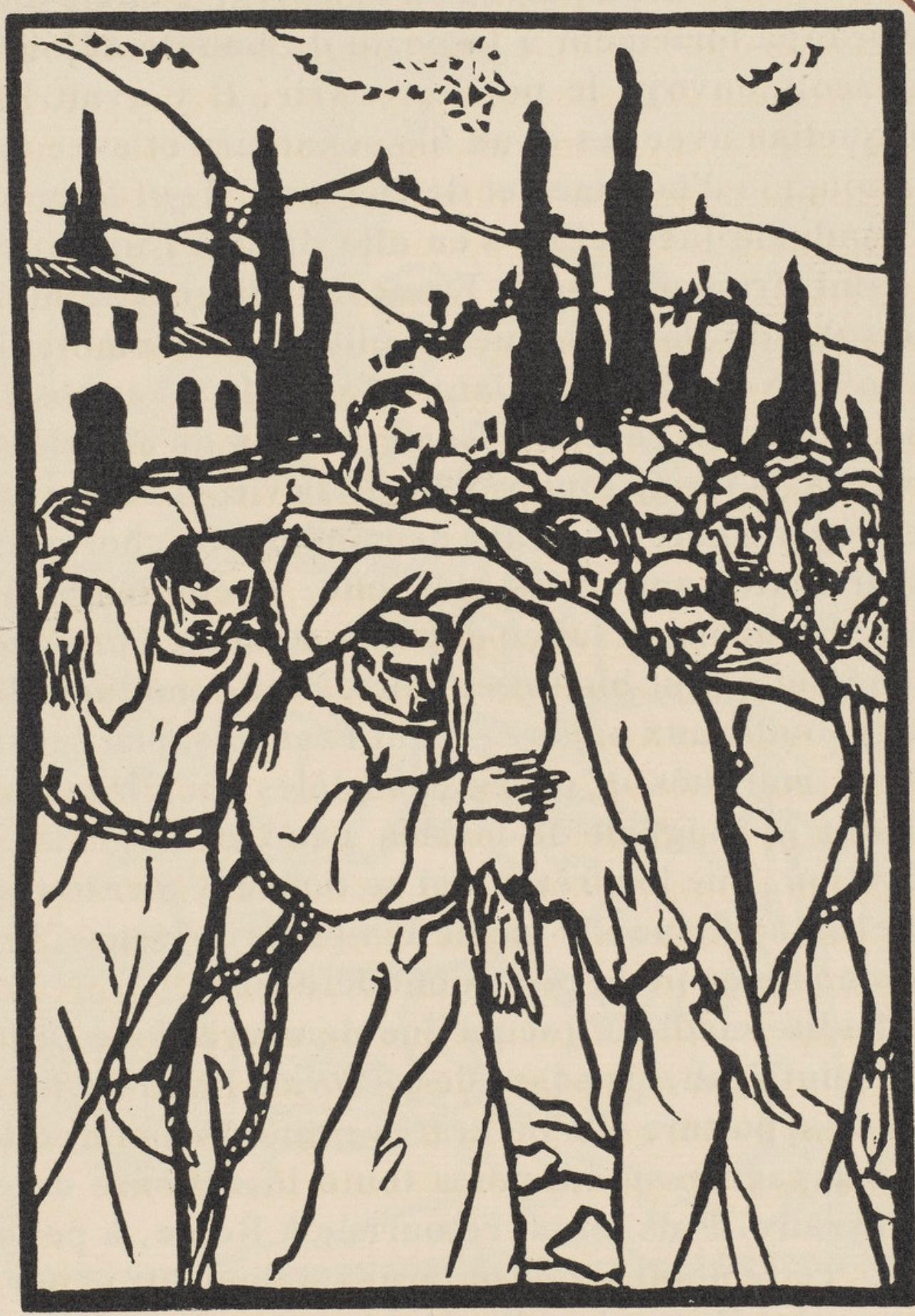 Composition (Morane, N° 100), Les Petites Fleurs de St. Françoise, Émile Bernard - Print by Emile Bernard