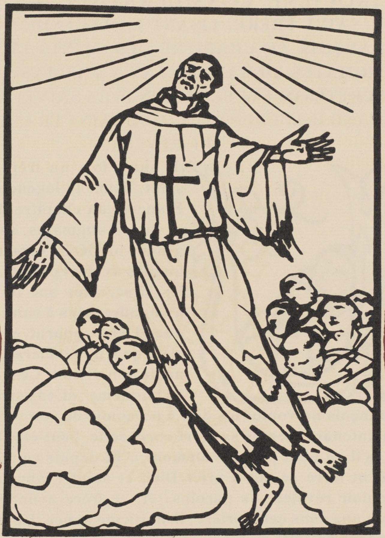 Composition (Morane, N° 100), Les Petites Fleurs de St. Françoise, Émile Bernard - Print by Emile Bernard
