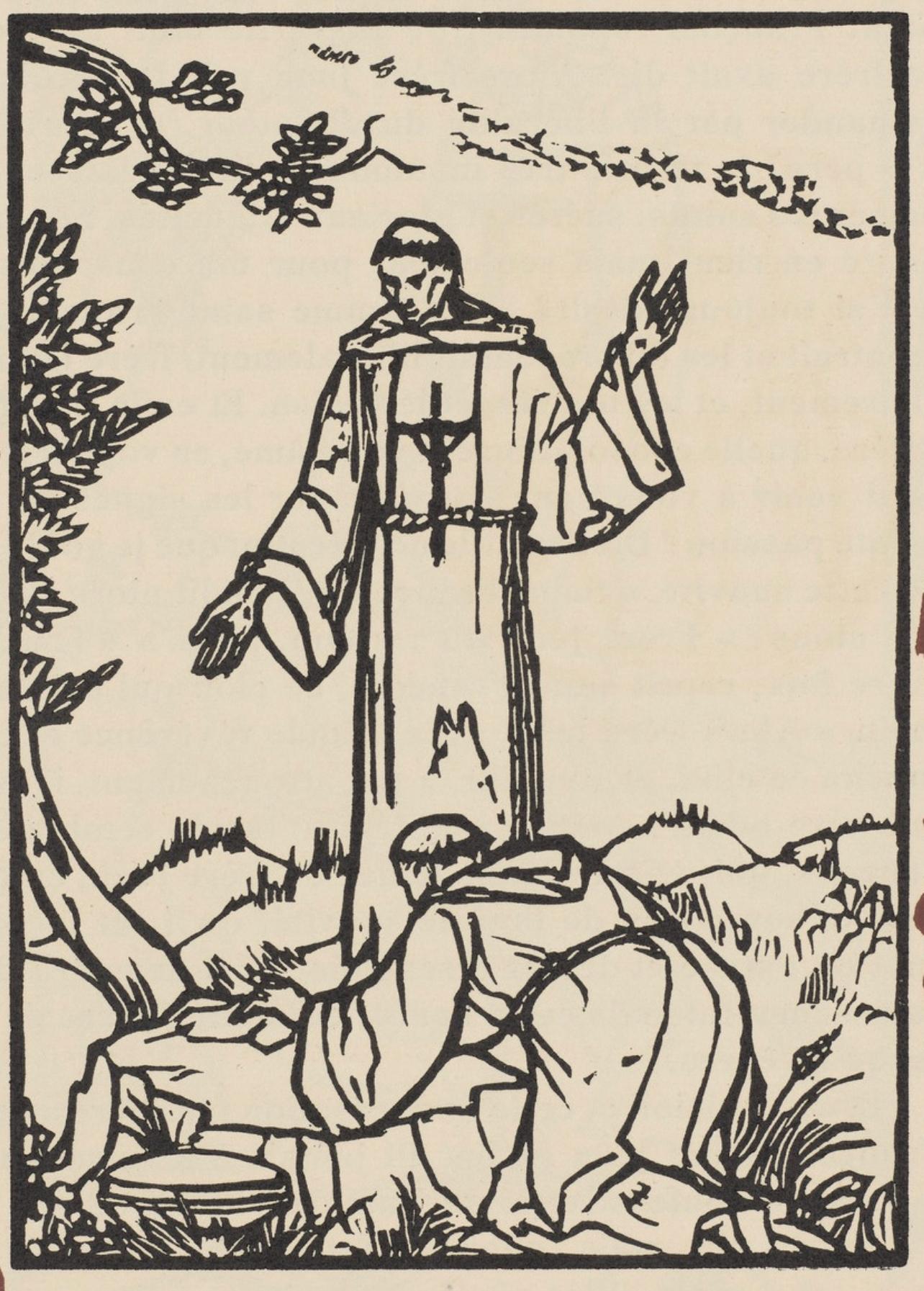Composition (Morane, N° 100), Les Petites Fleurs de St. Françoise, Émile Bernard - Print by Emile Bernard