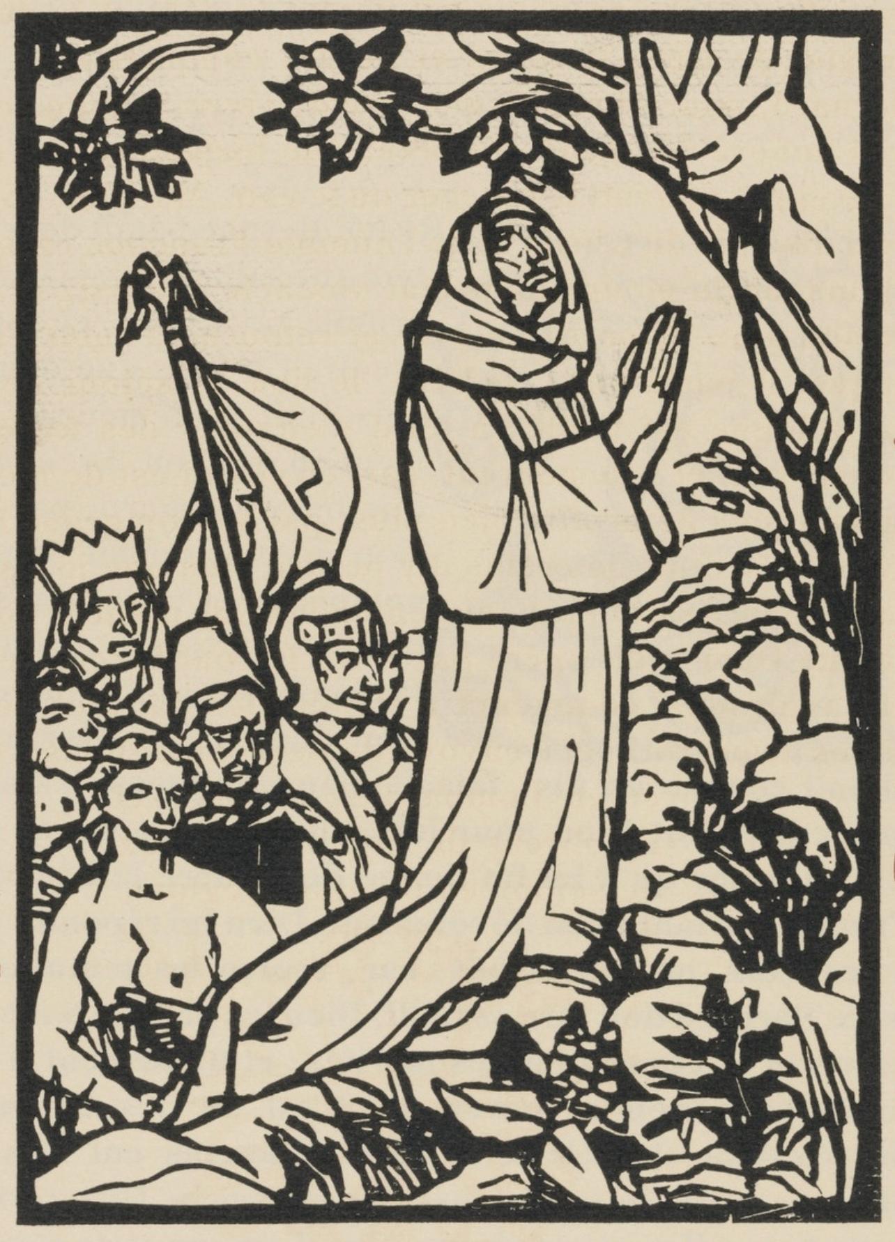 Composition (Morane, N° 100), Les Petites Fleurs de St. Françoise, Émile Bernard - Print by Emile Bernard