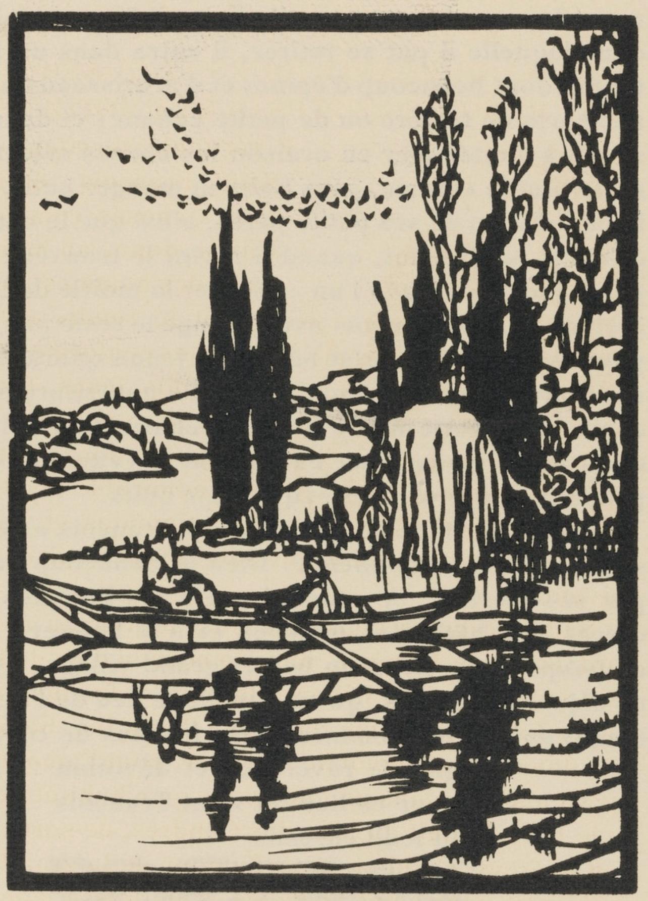 Composition (Morane, N° 100), Les Petites Fleurs de St. Françoise, Émile Bernard - Print by Emile Bernard