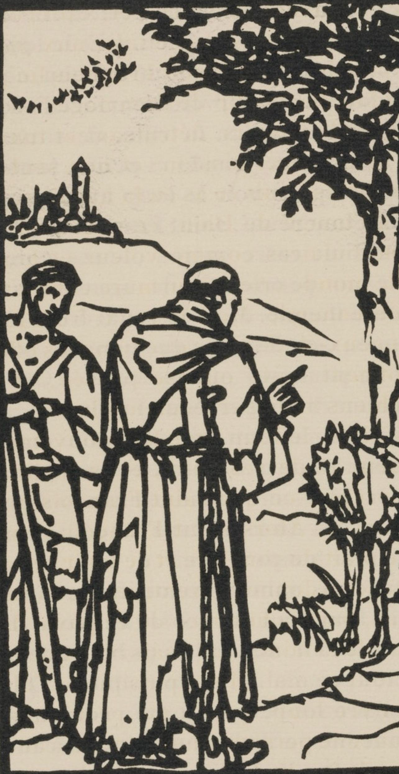 Composition (Morane, N° 100), Les Petites Fleurs de St. Françoise, Émile Bernard - Post-Impressionist Print by Emile Bernard