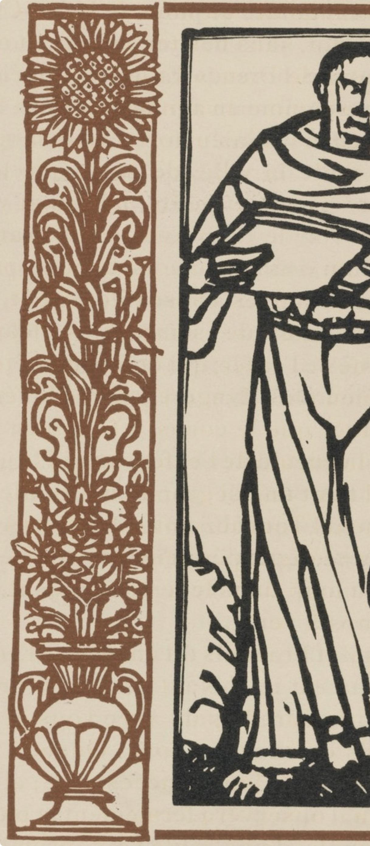 Composition (Morane, N° 100), Les Petites Fleurs de St. Françoise, Émile Bernard - Post-Impressionist Print by Emile Bernard