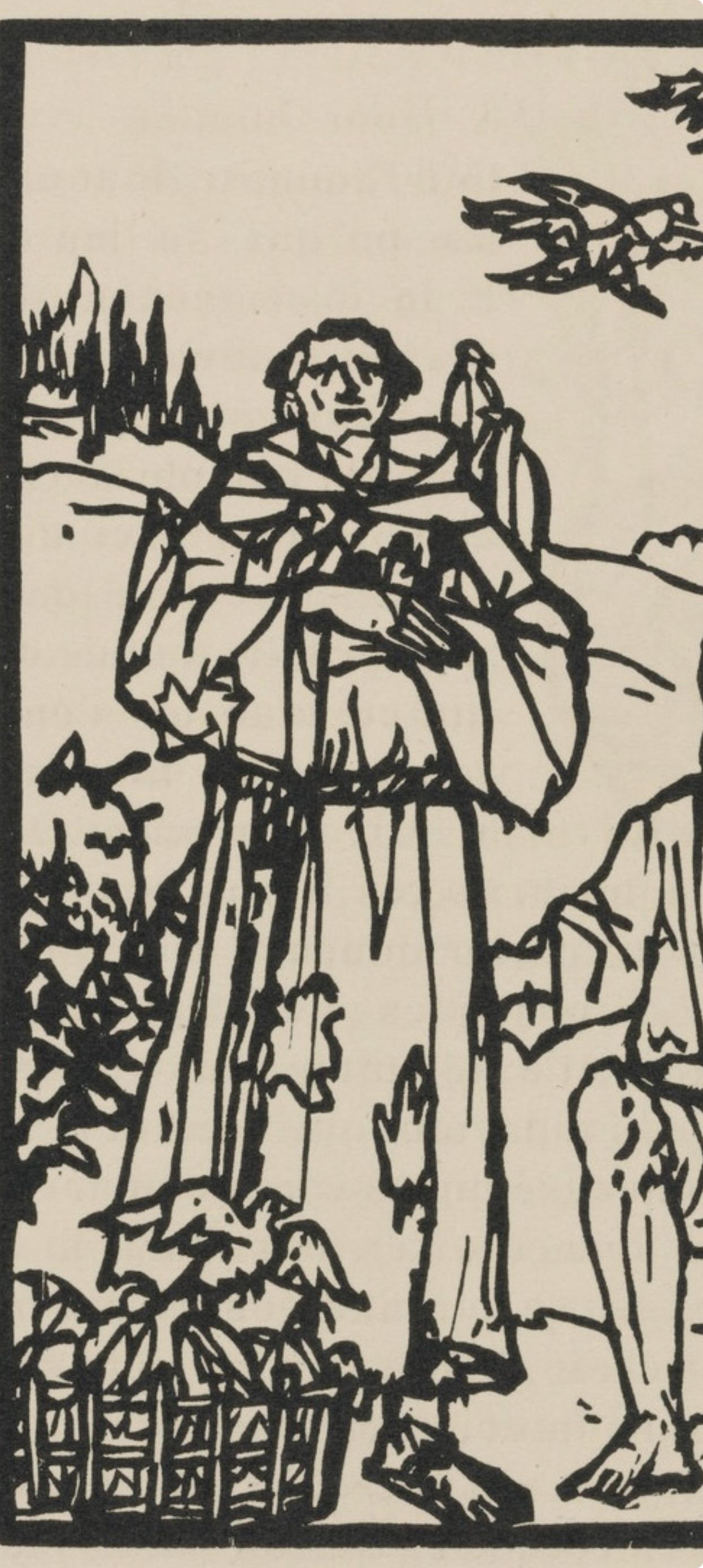 Composition (Morane, N° 100), Les Petites Fleurs de St. Françoise, Émile Bernard - Post-Impressionist Print by Emile Bernard