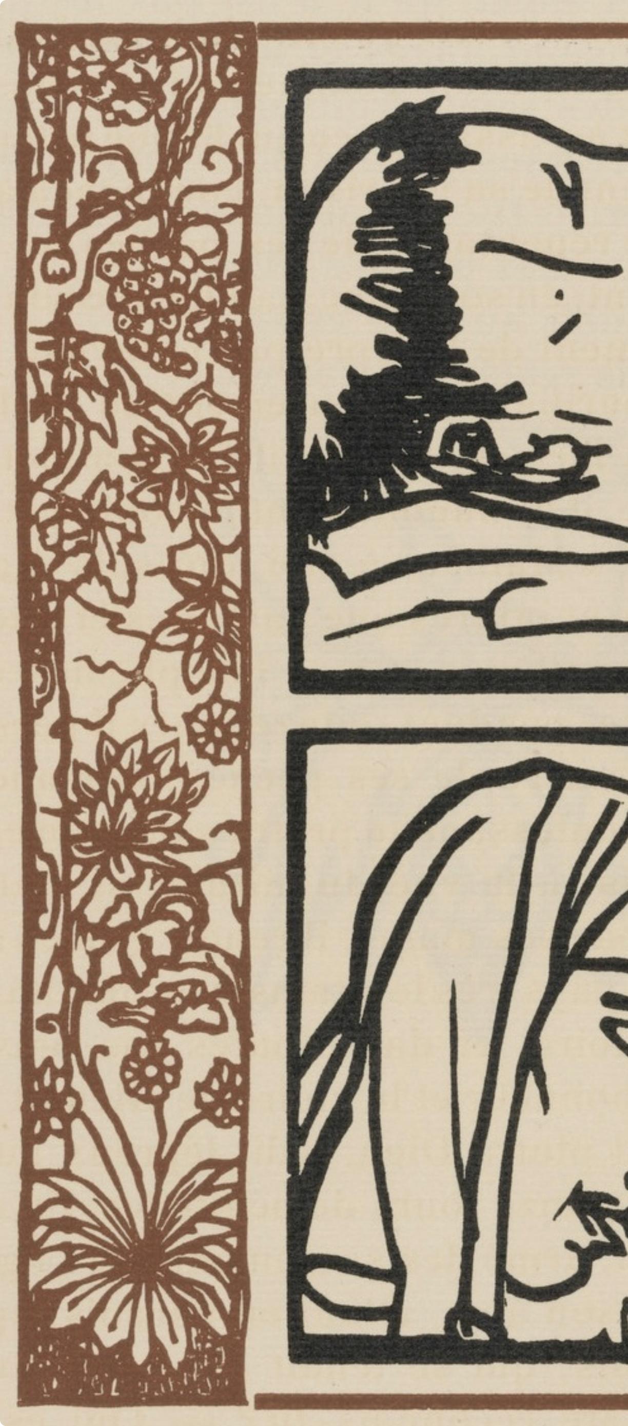 Composition (Morane, N° 100), Les Petites Fleurs de St. Françoise, Émile Bernard - Post-Impressionist Print by Emile Bernard