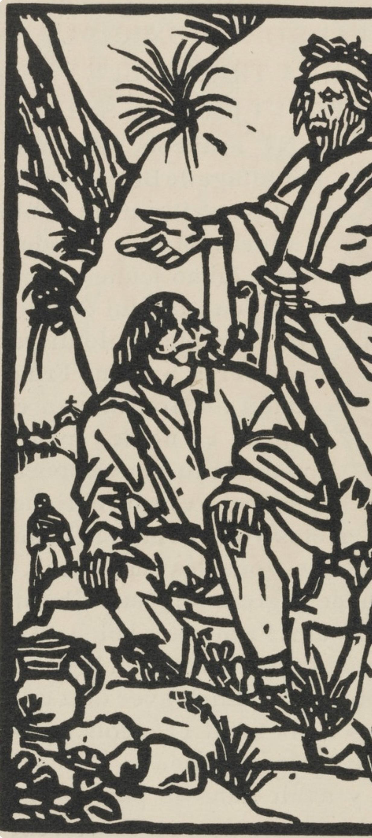 Composition (Morane, N° 100), Les Petites Fleurs de St. Françoise, Émile Bernard - Post-Impressionist Print by Emile Bernard