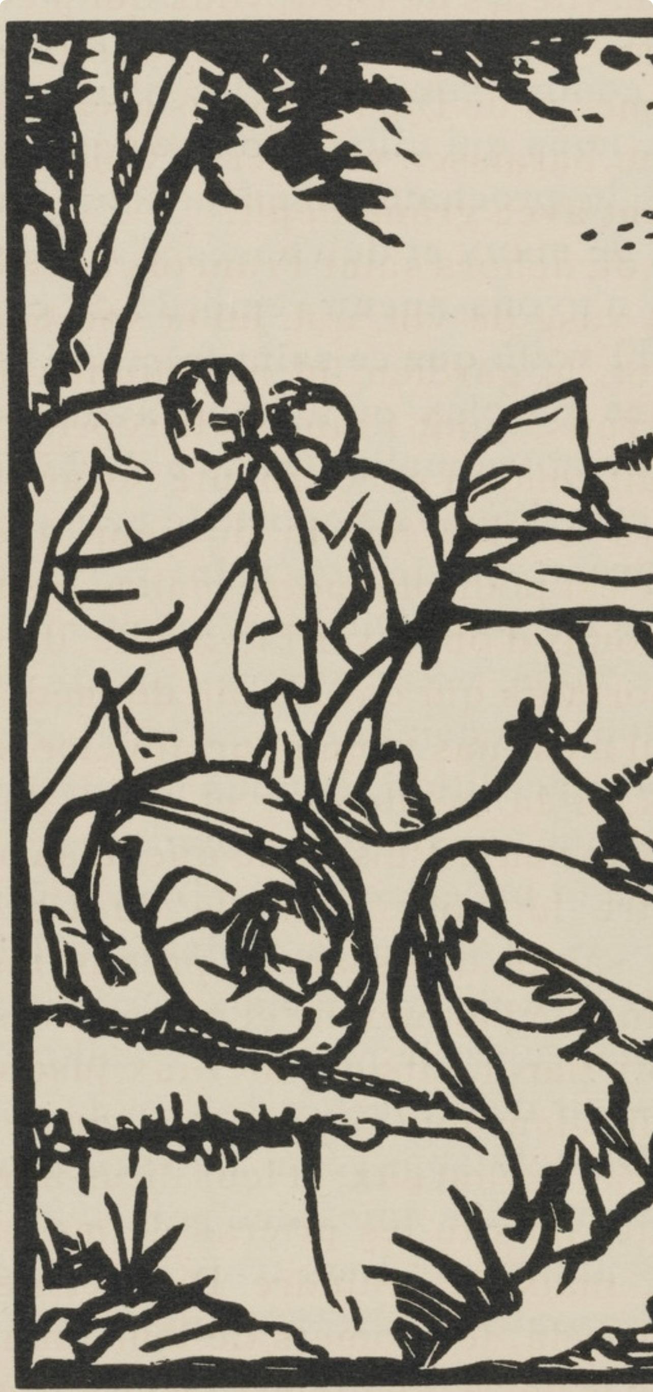 Komposition (Morane, N° 100), Les Petites Fleurs de St. Françoise, Émile Bernard (Post-Impressionismus), Print, von Emile Bernard